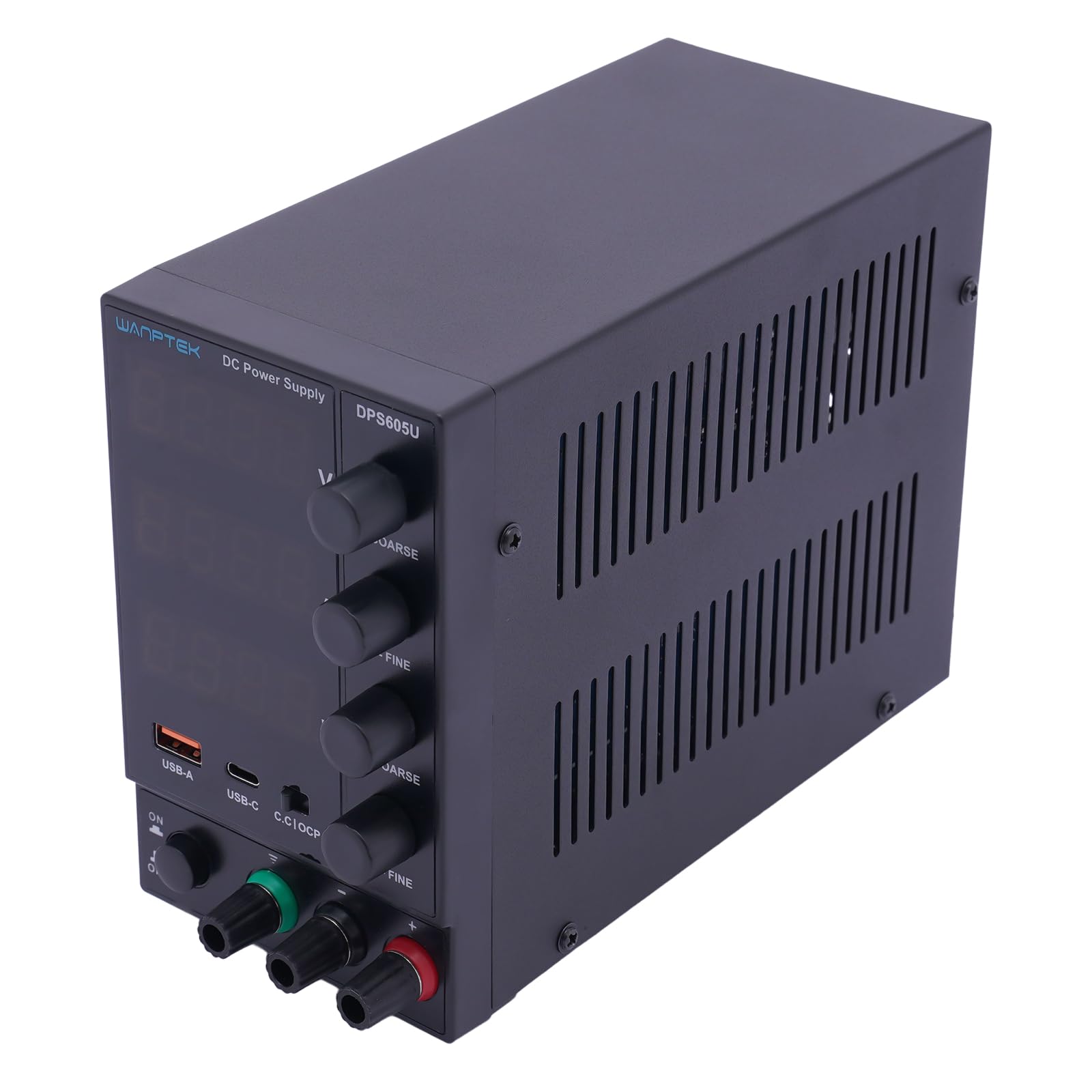 Regelbares Labornetzgerät Labornetzteil DC Trafo Wandler Inverter 0-60V 0-5A 300W - Hochpräzise Spannungs- und Stromregelung - USB Quick Charge - Kurzschlussschutz - DPS605U