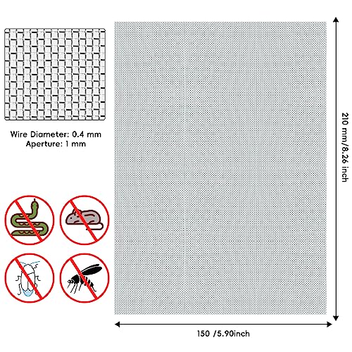 304 Stainless Steel Woven Wire Mesh, 6 Pieces Rodent Mesh Sheet, Metal ...