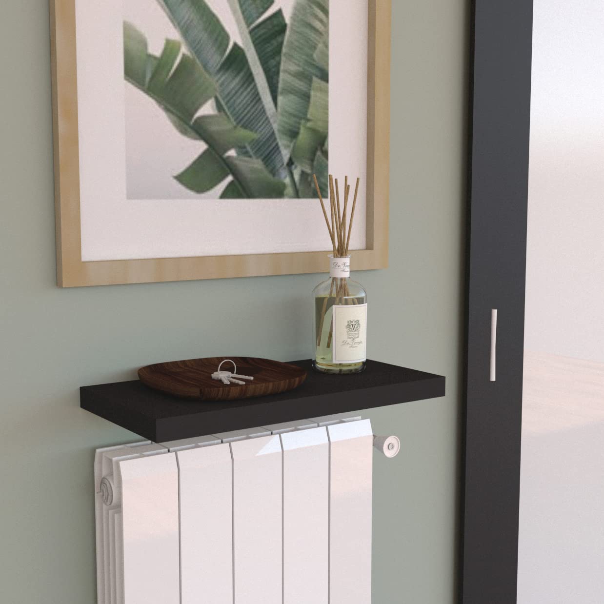 Henor Balda Pared 50 x 20 x 2.5 cm. Estante Pared Madera Herraje Totalmente Oculto Carga Soporta hasta 25Kg Blanco — view 61