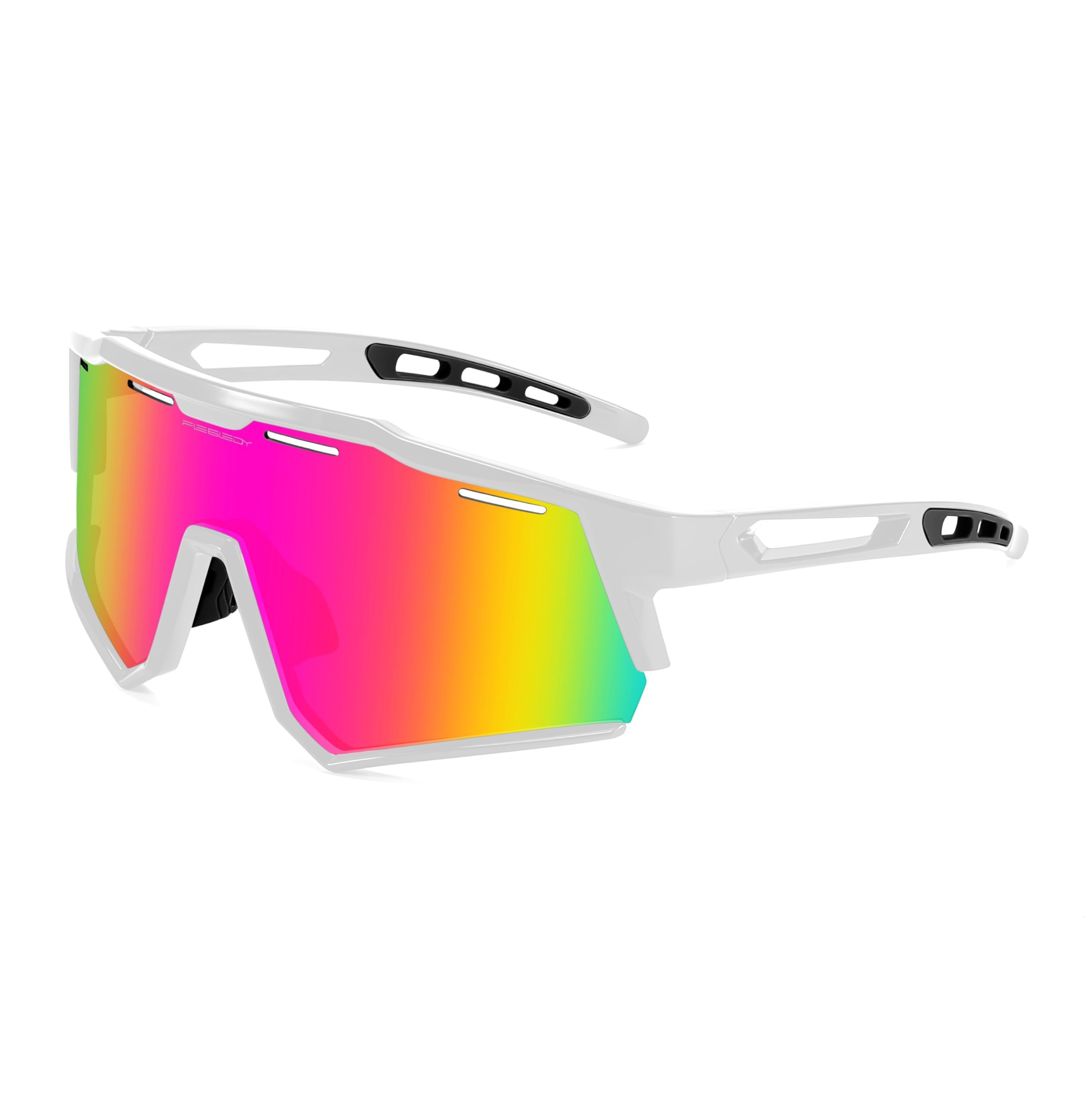 FEISEDY Okulary rowerowe z polaryzacją dla mężczyzn i kobiet, oprawka TR90, sportowe okulary przeciwsłoneczne, lustrzane, z ochroną UV400, B4151