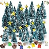 🎄Design: Merkmale und exquisites Design aus weißer Zeder, angenehme Farbe und Helligkeit. Genug für Sie, um Winterlandschaften, Eisenbahnlandschaften, Minigärten, Vitrinen, Resorts usw. zu einem perfekten Heimwerkerhandwerk zu machen.