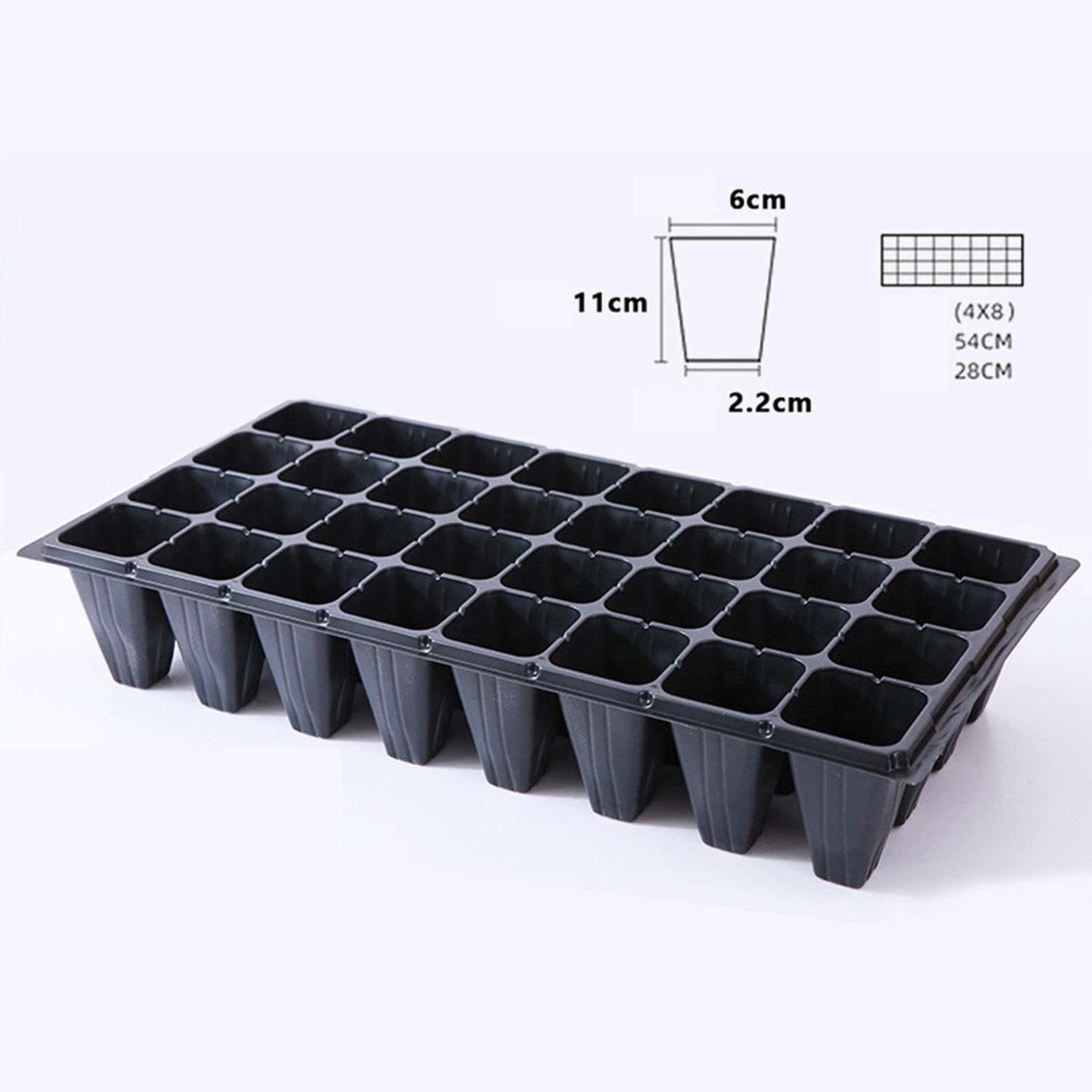 12 Bandejas para Semilleros, Bandejas de Propagación, Bandejas de Plantación, Bandejas Multicompartimento de Polipropileno (PP) para Plantación, 32 Celdas