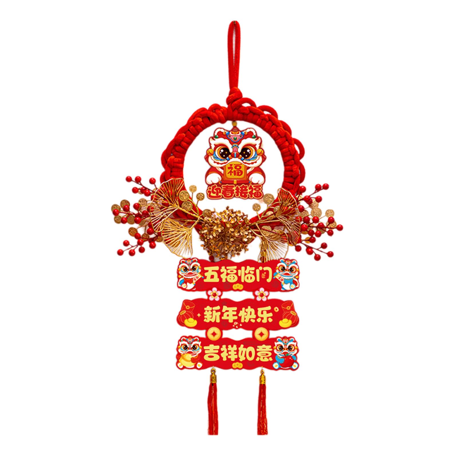 Sturdy Luck Character Hanging Decors 2025 Snake Year Pendant Decorative Hanging Ornament for New Year Celebration Festival Decoration
