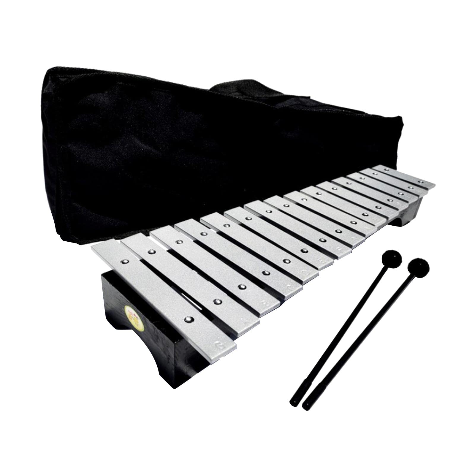 Perfeclan Xilófono Profesional de 15 Notas de Metal, xilófono Glockenspiel, xilófono de percusión para niños