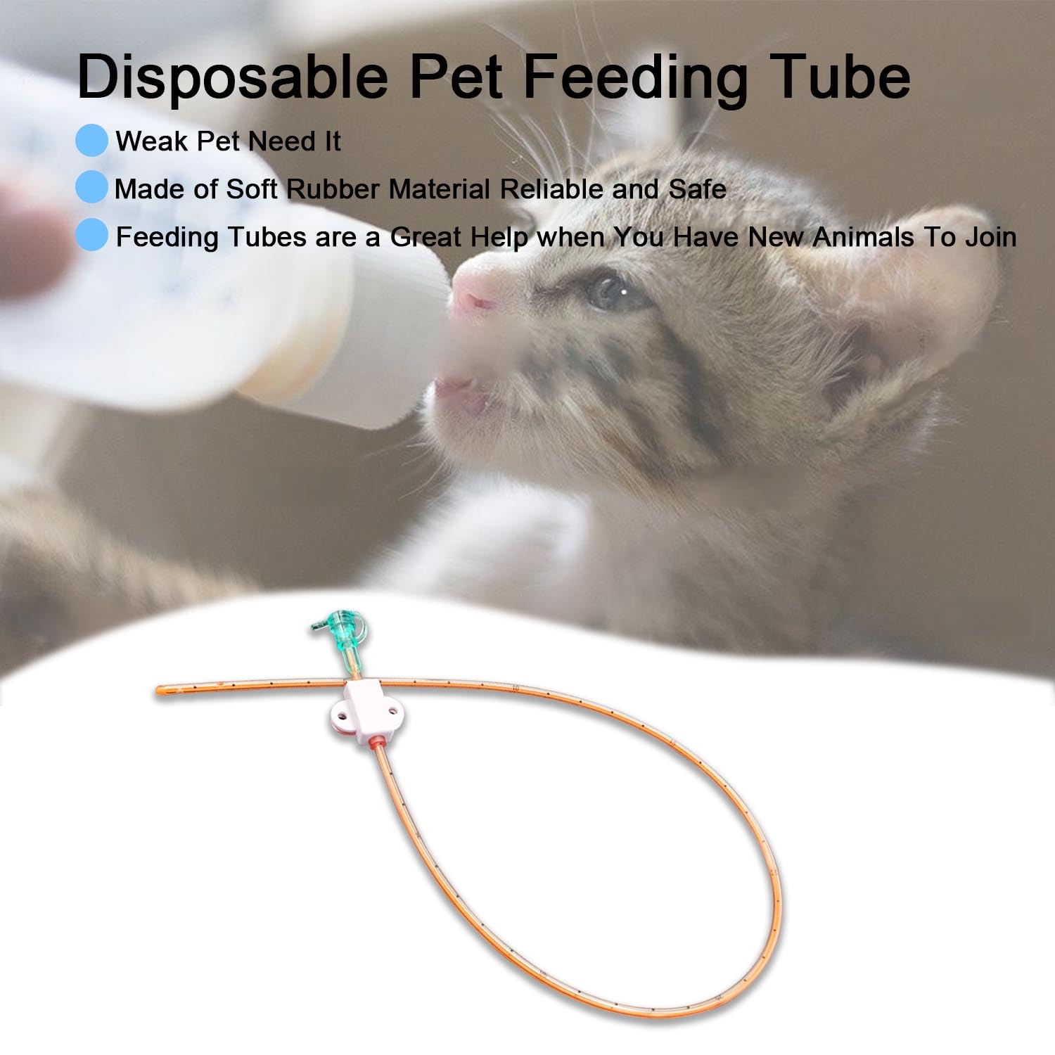Tube de gavage nasogastrique pour animaux 5Fr 1.6x410mm – Sonde nasale pour chats et chiens, soutien nutritionnel vétérinaire