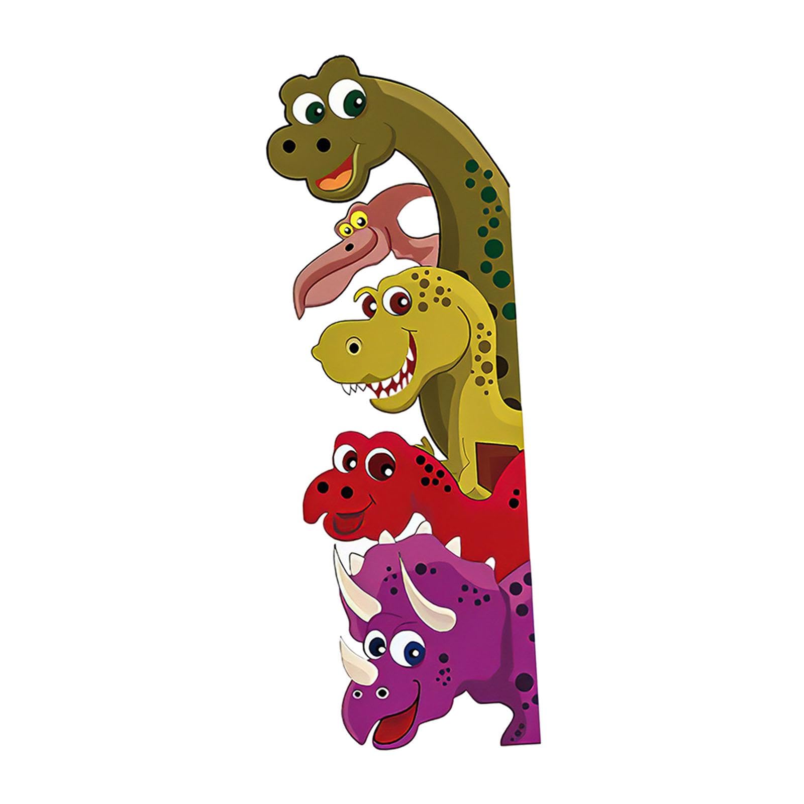 SKKWJEGE Cartoon Dinosaurs Wall Decal Mural 30x90 cm Multi-color Removable for Kids Rooms Left