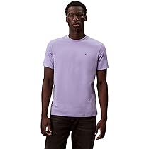Calvin Klein Uomo T-Shirt Maniche Corte Classic Monogram Tee con Scollo Rotondo, Viola (Daybreak), M