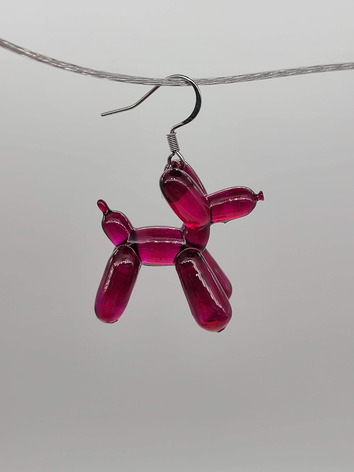 Balloon Dog Resin Earrings