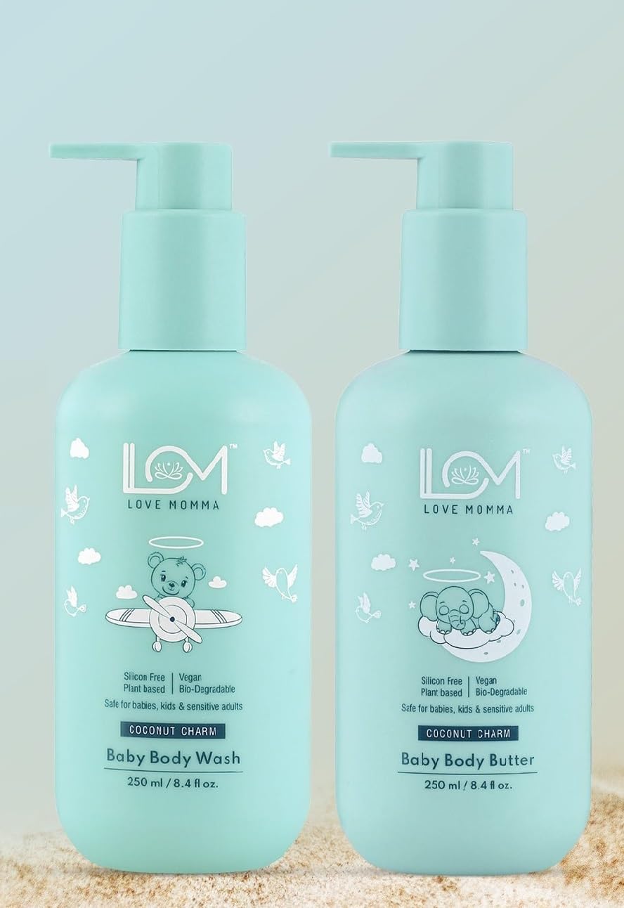 LOVE MOMMA Magic Bundle For Baby Skin Care (Baby Body Butter and Baby Wash) for healthy baby skin and maintain baby body PH | 250ml+250ml-image-32