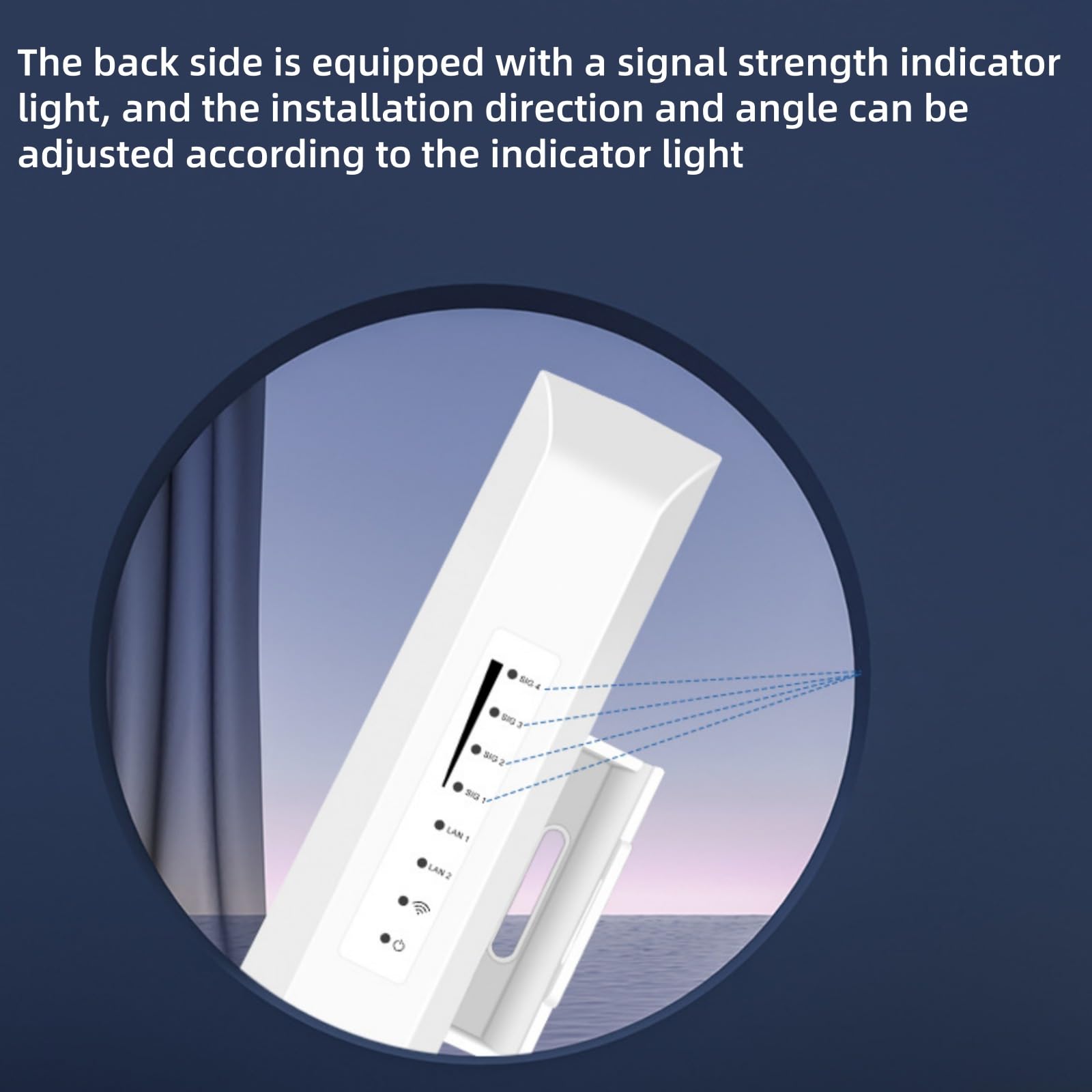 Outdoor WiFi Extender Signal Booster Wireless Bridge, 2.4G Wireless Repeater WiFi Extender