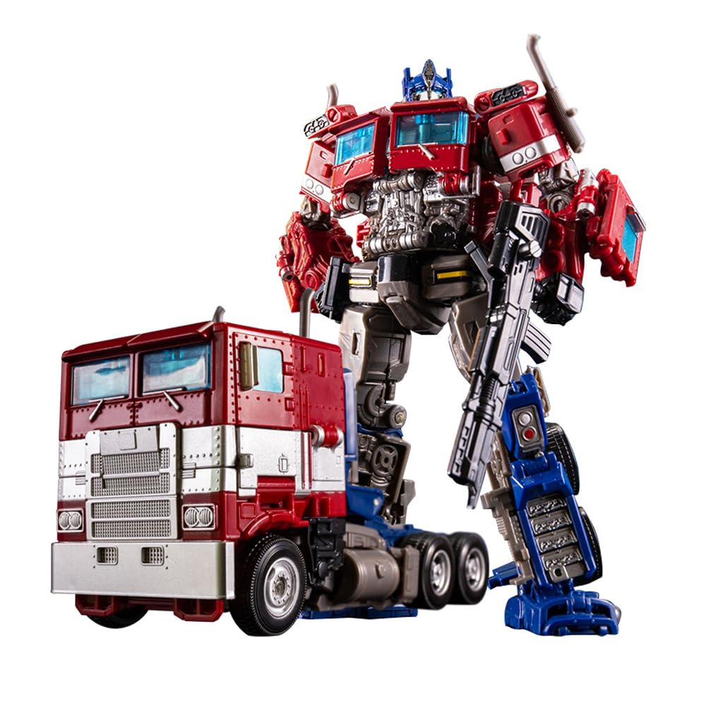 SYOSI Deformation Car Robot Toys, Alloy Deformed Action Figure 7.08 Inch Portable Robot Toy Model for Kids Boys Girls Birthday, Red
