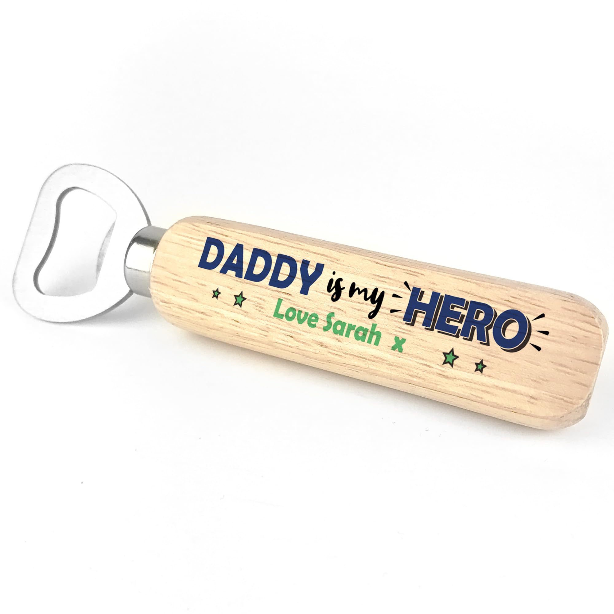 Red Ocean Personalised Dad Daddy Gifts Wooden Beer Bottle Opener Fathers Day Dad Gifts from Daughter