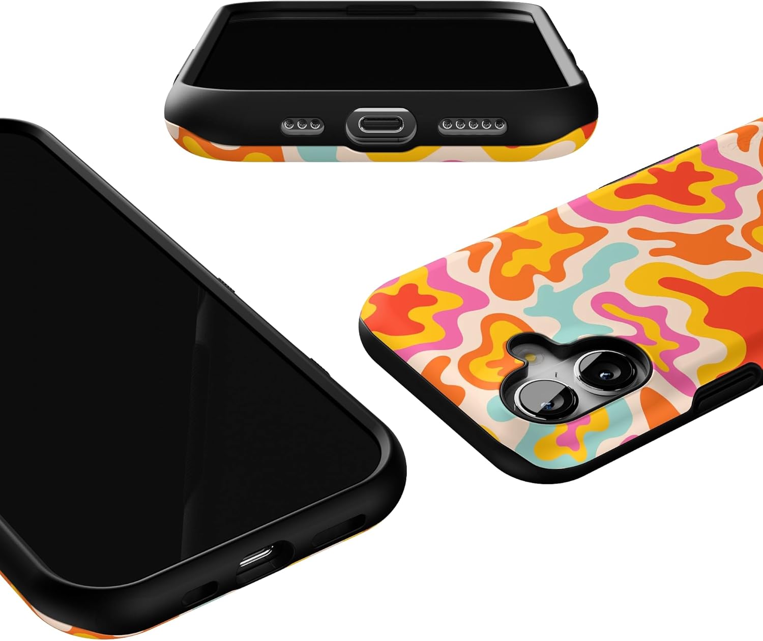 Casely iPhone 17 Case | Tropical Color Splash | Abstract Retro | Bold Protective Design | Compatible with MagSafe - Image 3