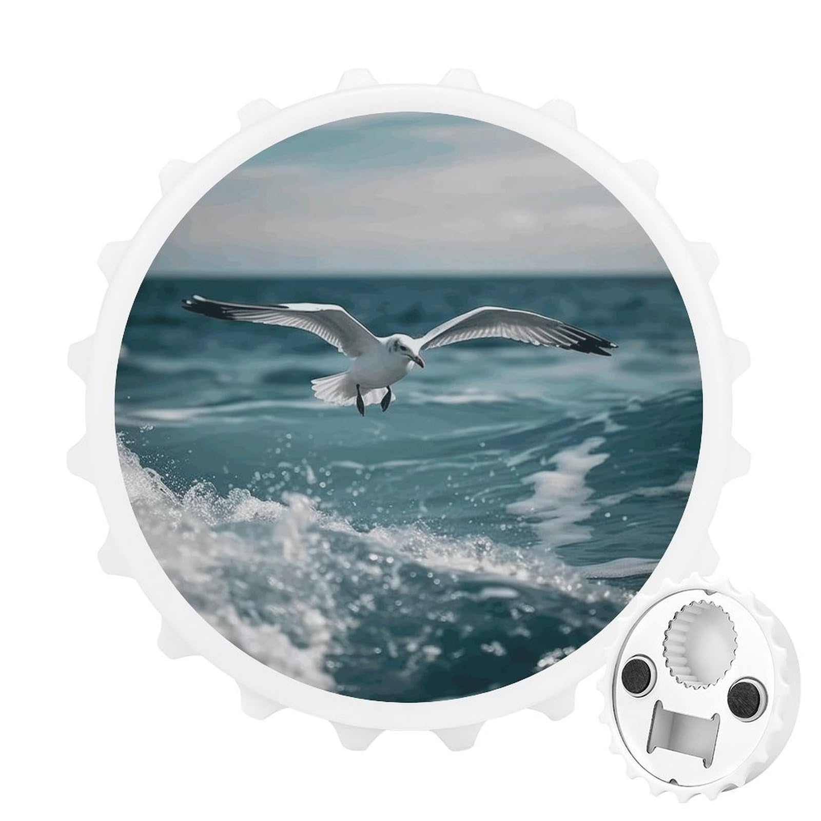 Décapsuleur de bière aimanté oiseau volant, petit cadeau déco pour cuisine et bureau