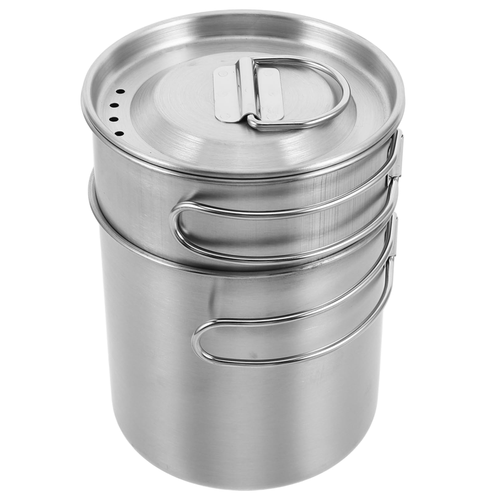 TOYANDONA 2 Pièces Tasses Pliables Acier Inoxydable de Gobelets pour Camping Poignées Rétractables et Portable pour Café Eau et Bières Argenté