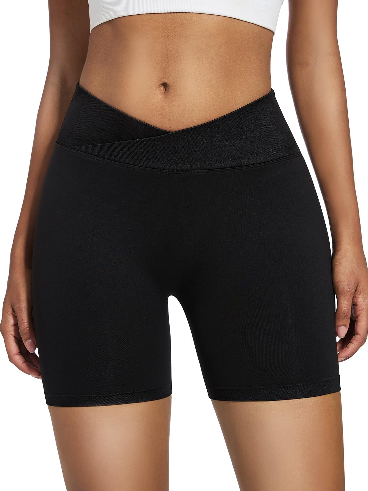 AMIYOYO Sporthose Damen Kurz Push Up Scrunch Butt Yoga Shorts | High Waist, nahtlos, atmungsaktiv, elastisch, bequem, blickdicht, für Fitness, Laufen, Alltag