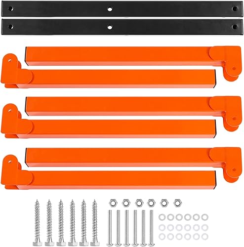 Miniatura 7 de WALMANN Estante de madera resistente para montaje en pared, estante de almacenamiento de madera para garaje, estante de almacenamiento de madera