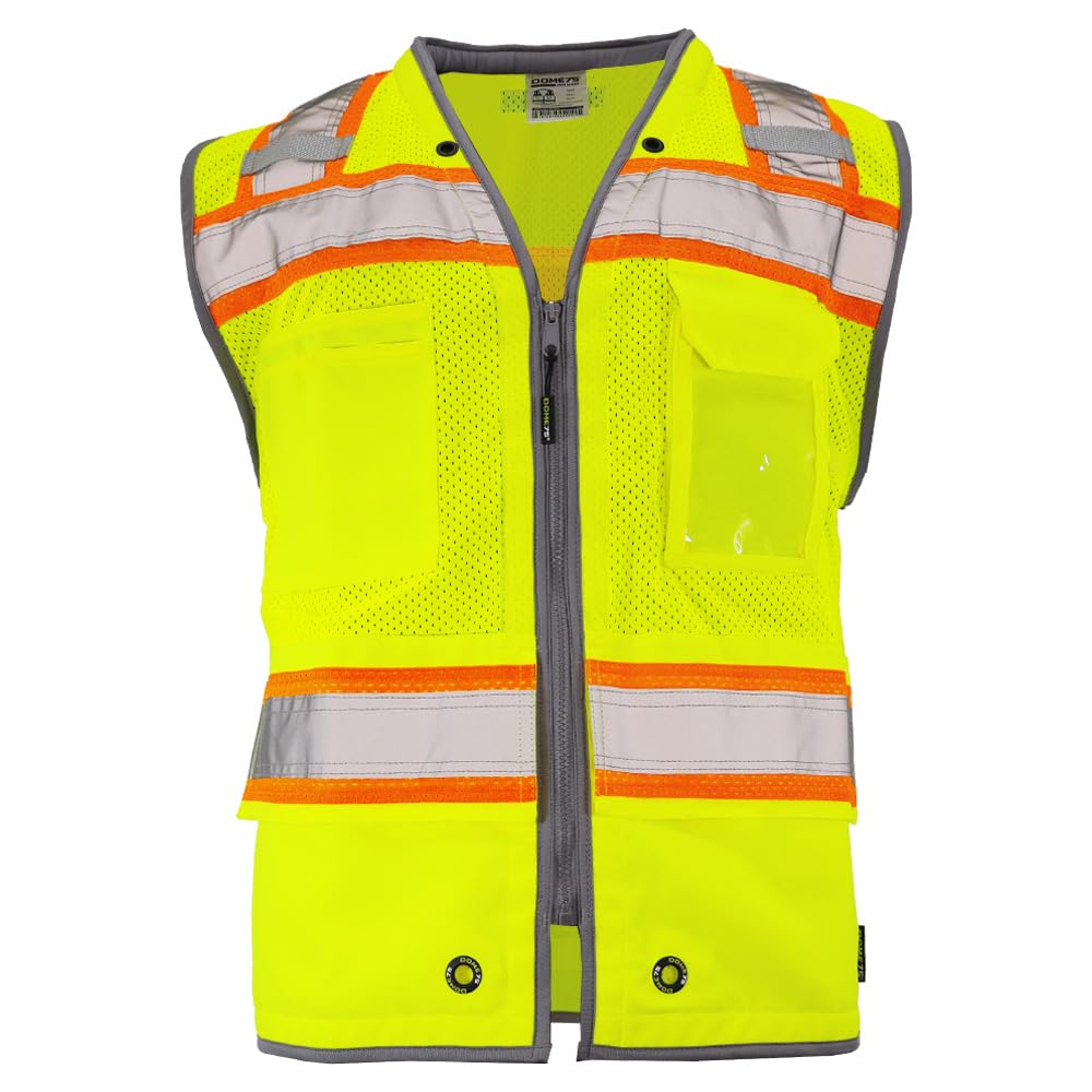 DOME75® OMNI SERIES® ® OV6123 Class 2 HiVis Contrast Heavy Duty Surveyors Vest with ProPocket®