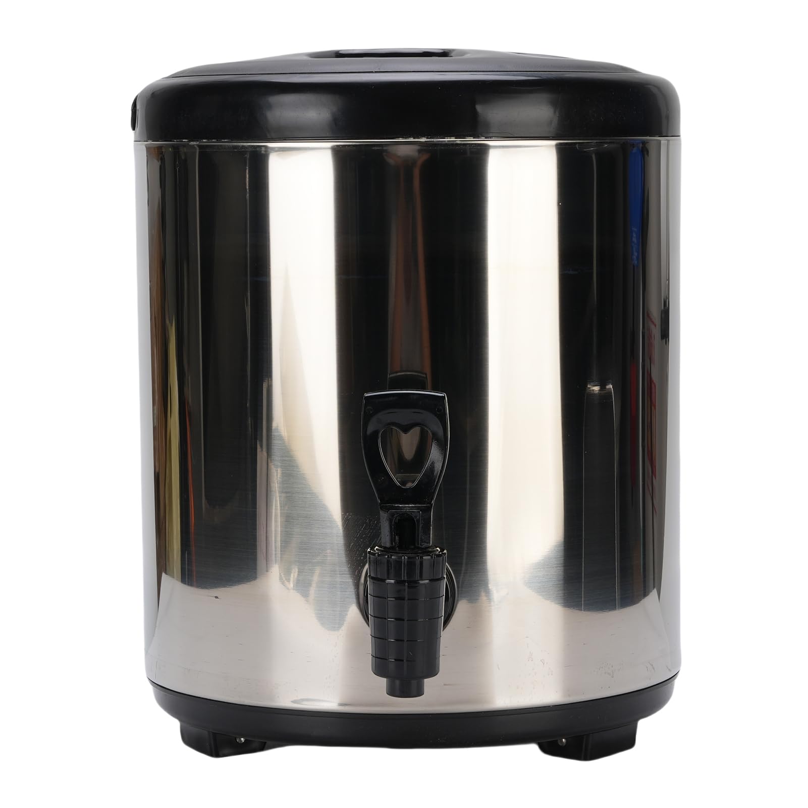 Dispensador de bebidas aislado de acero inoxidable 304 de grado alimenticio, función caliente y fría, ideal para té con leche, jugo y sopa, perfecto para fiestas y eventos (plateado)