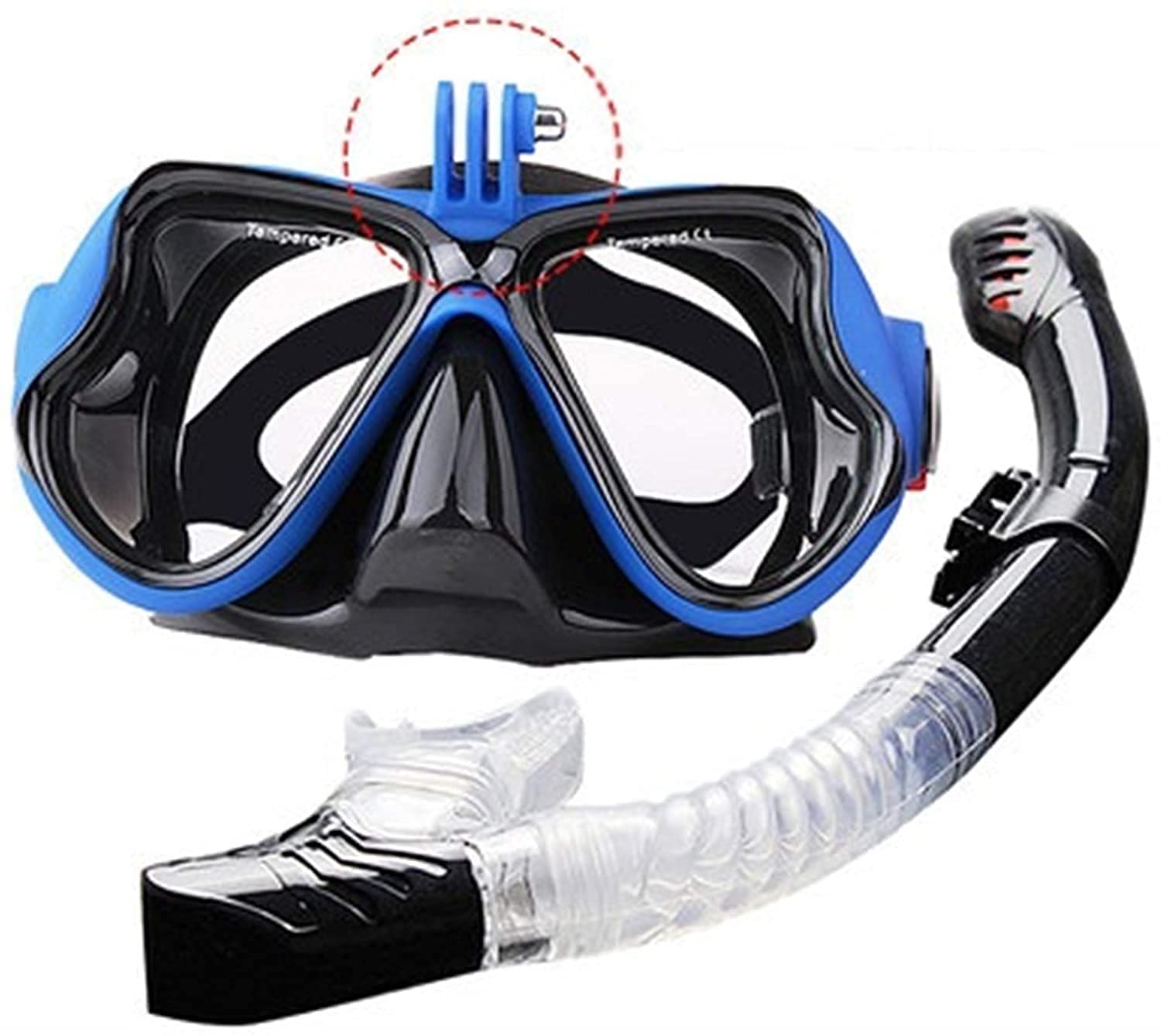 Máscara de Buceo con Tubo Máscara de Buceo con Tubo Máscara subacuática Profesional Máscara de Buceo con cámara Gafas de natación Equipo de Buceo con Tubo Soporte para cámara