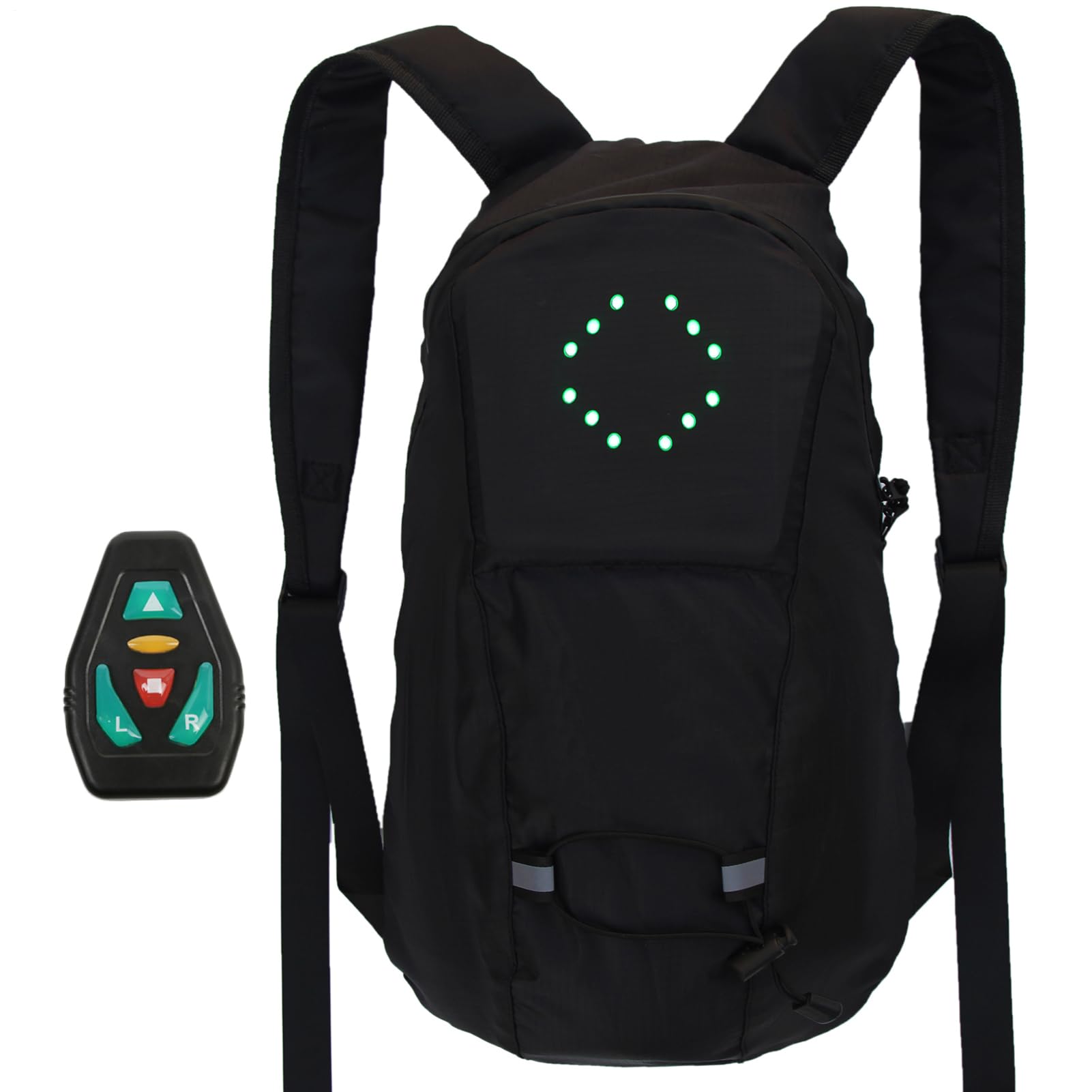 Blinker-Rucksack, Fernbedienung, reflektierender Warnrucksack