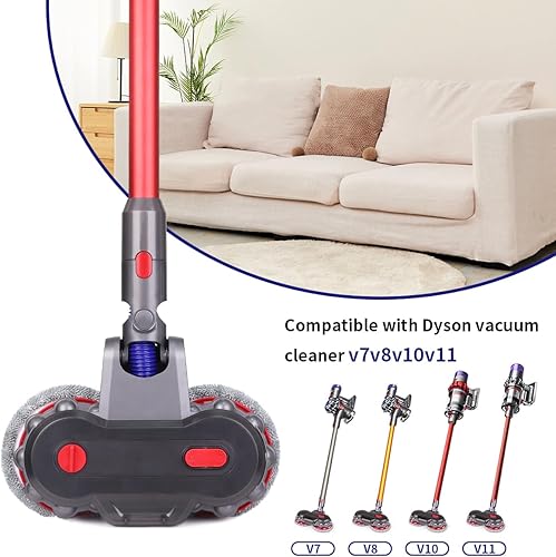 Miniatura 2 de FEVORCS Cabezal de trapeador eléctrico de limpieza para aspiradora Dyson V7 V8 V11 V10, accesorio de trapeador eléctrico con tanque de agua