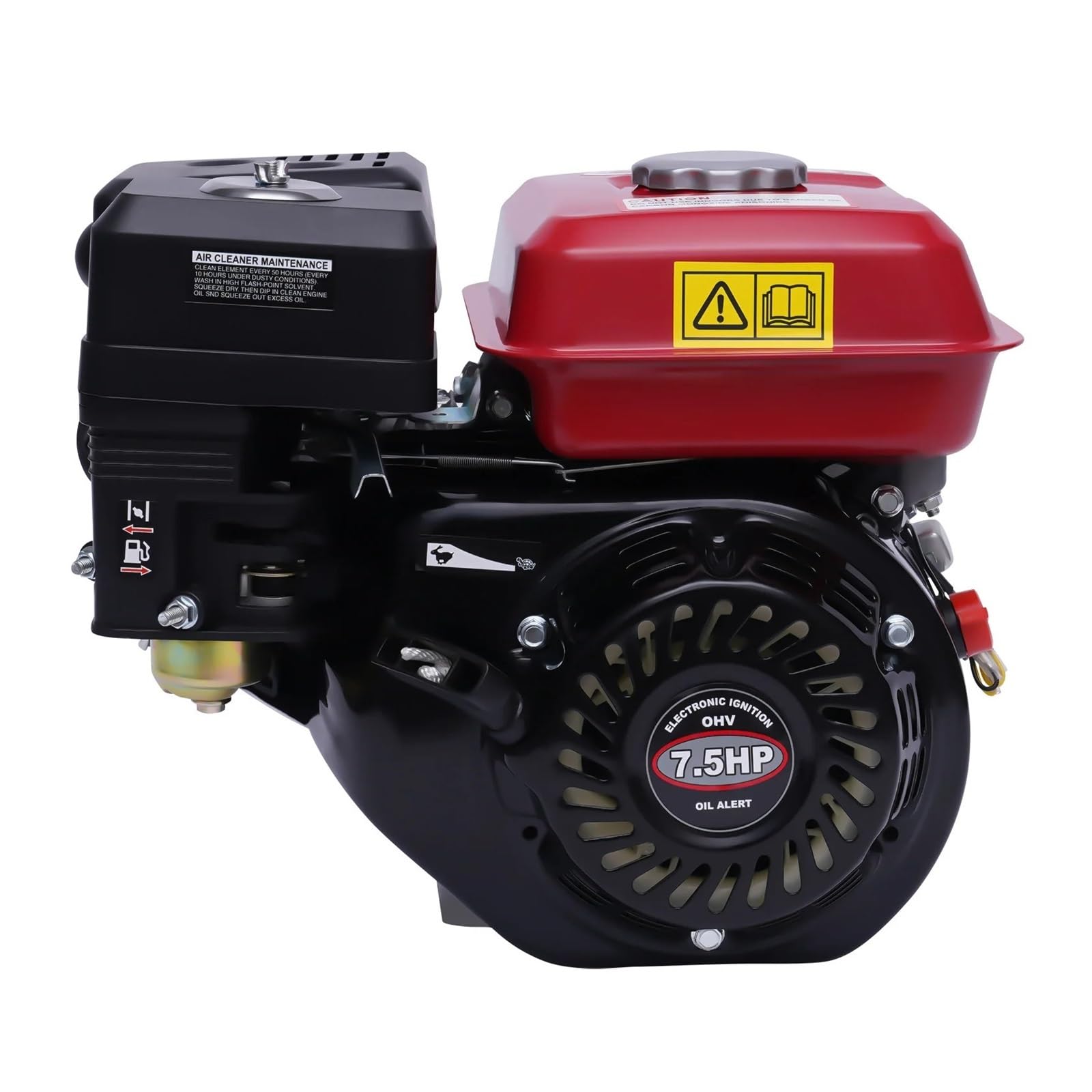 Motor De Gasolina 4 Tiempos, 4000 W, 7,5 HP, Arranque Manual, Refrigeración por Aire Multiusos Rendimiento Potente