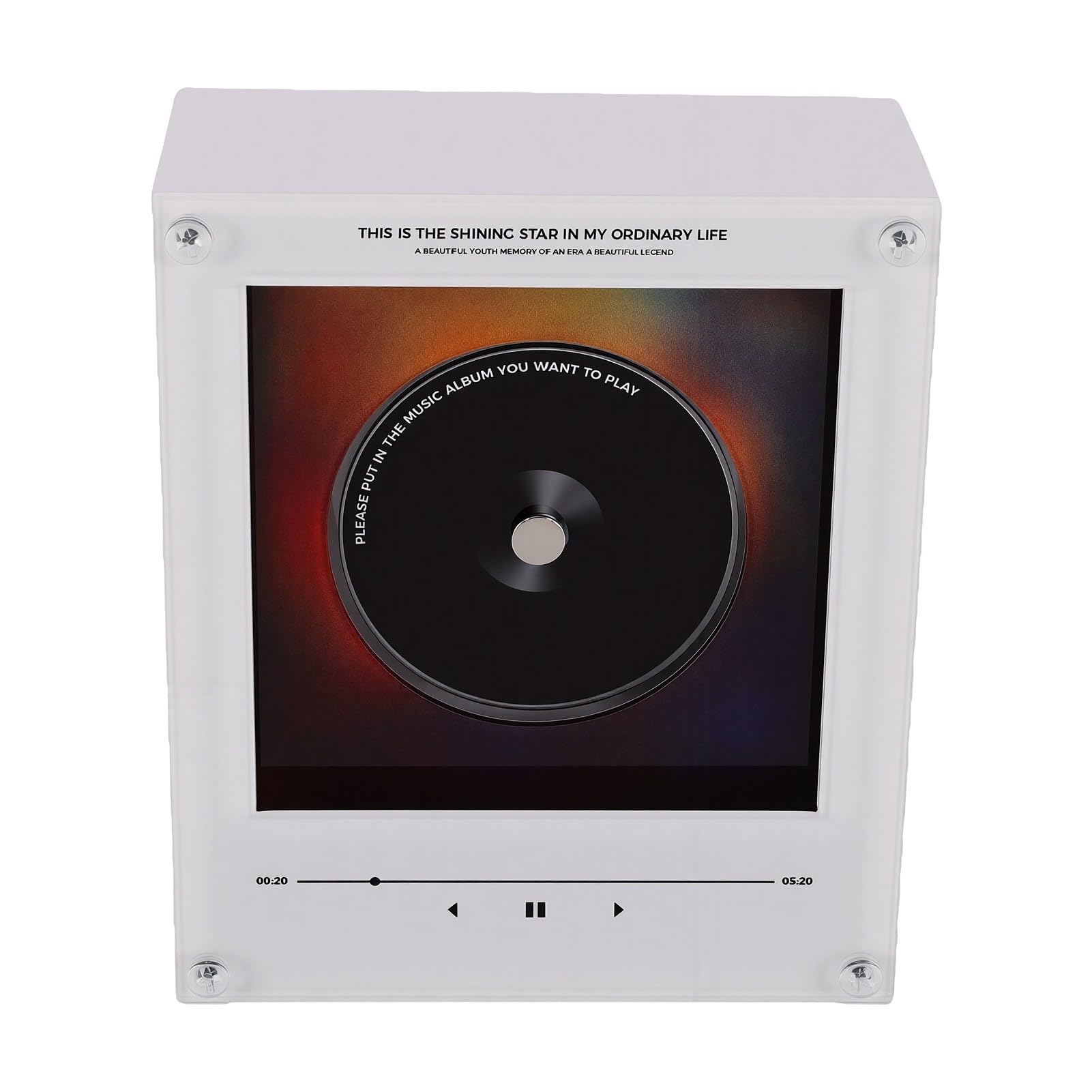 Lecteur Magnétique de Musique pour Frigo avec NFC, Tourne-Disque 256GB, Lumière Nocturne pour Décoration de Réfrigérateur