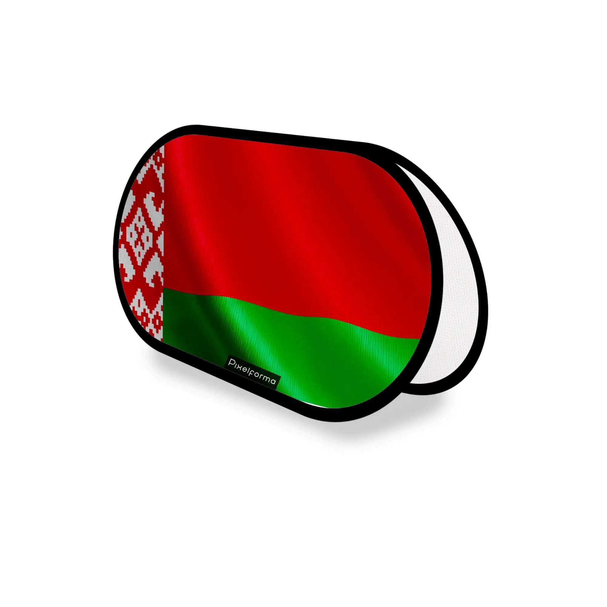 Drapeau Biélorussie 70x120cm de qualité supérieure avec son support publicitaire ovale - 3