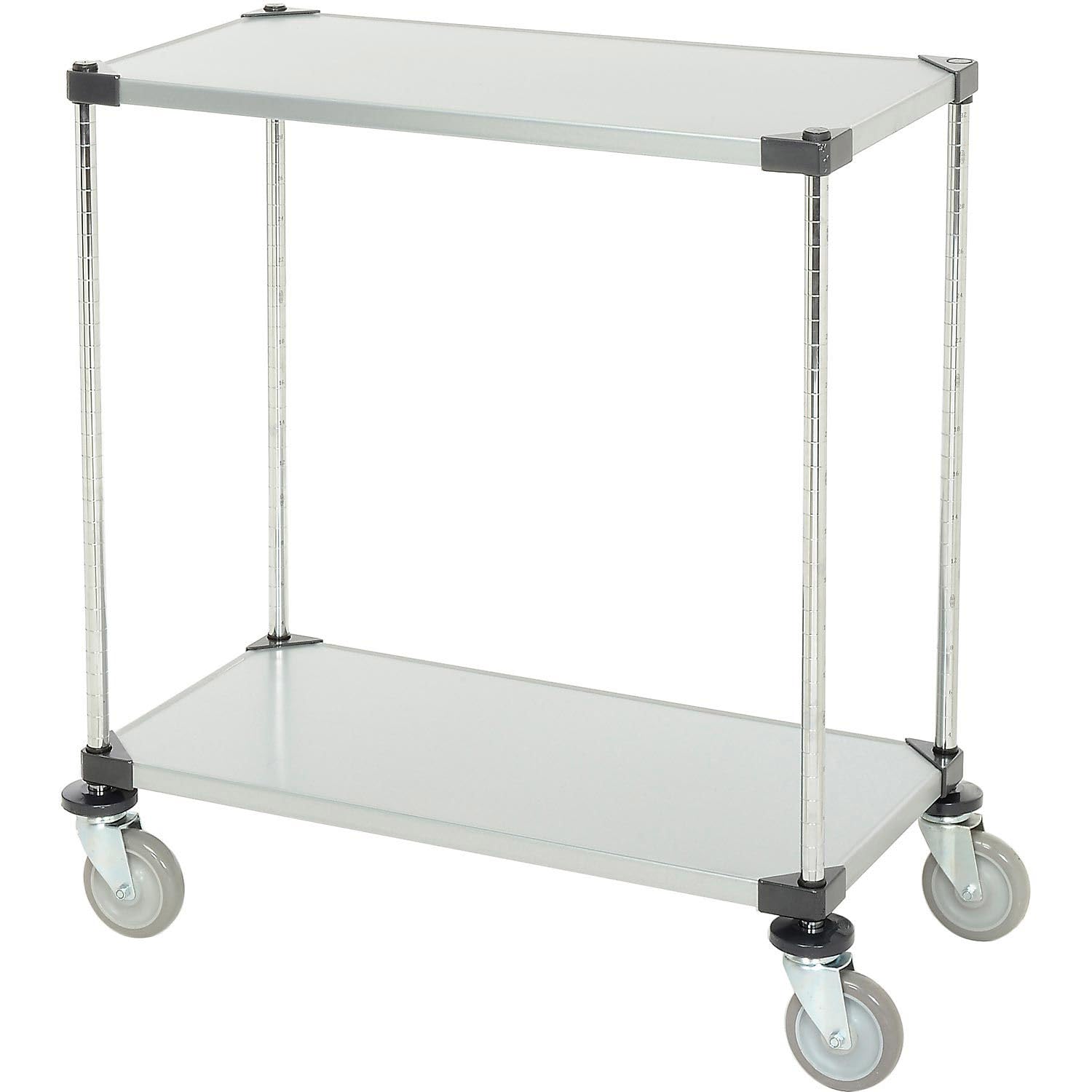 Nexel Adjustable Solid Galvanized Shelf Cart, 2 Shelves, 800 Lb. Cap, 36