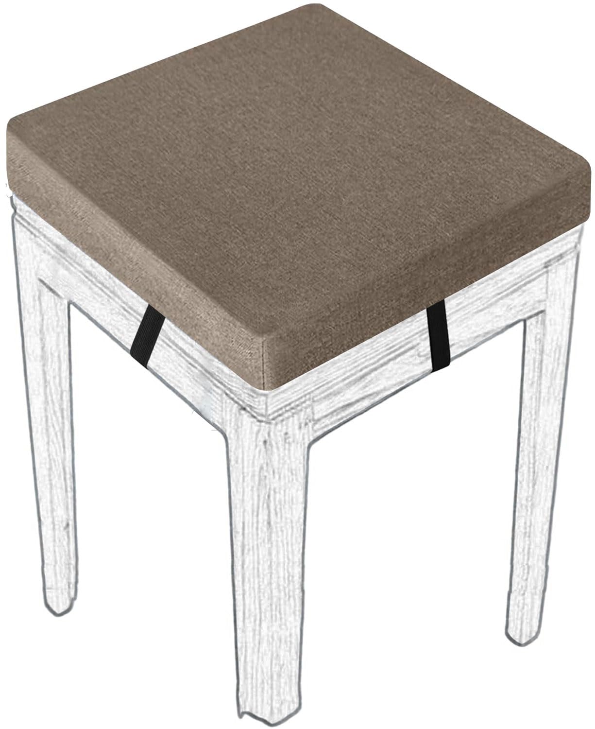 MCNDSI Stools Seat Cushion Square 30/45/35/40/50cm Thick Seat Pad with Ties Anti-Slip Dining Chair Pad with Washable Cover for Indoor,Garden,Kitchen,Bar Chairs,Wooden Chairs(#9,(1pc) 25x25x5cm)