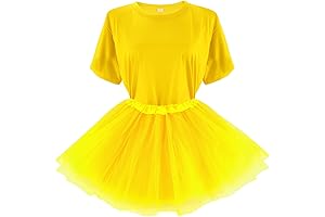 Fun and Festive Halloween Costume: Peanuts Character Colourful T-Shirt and Tutu Skirts