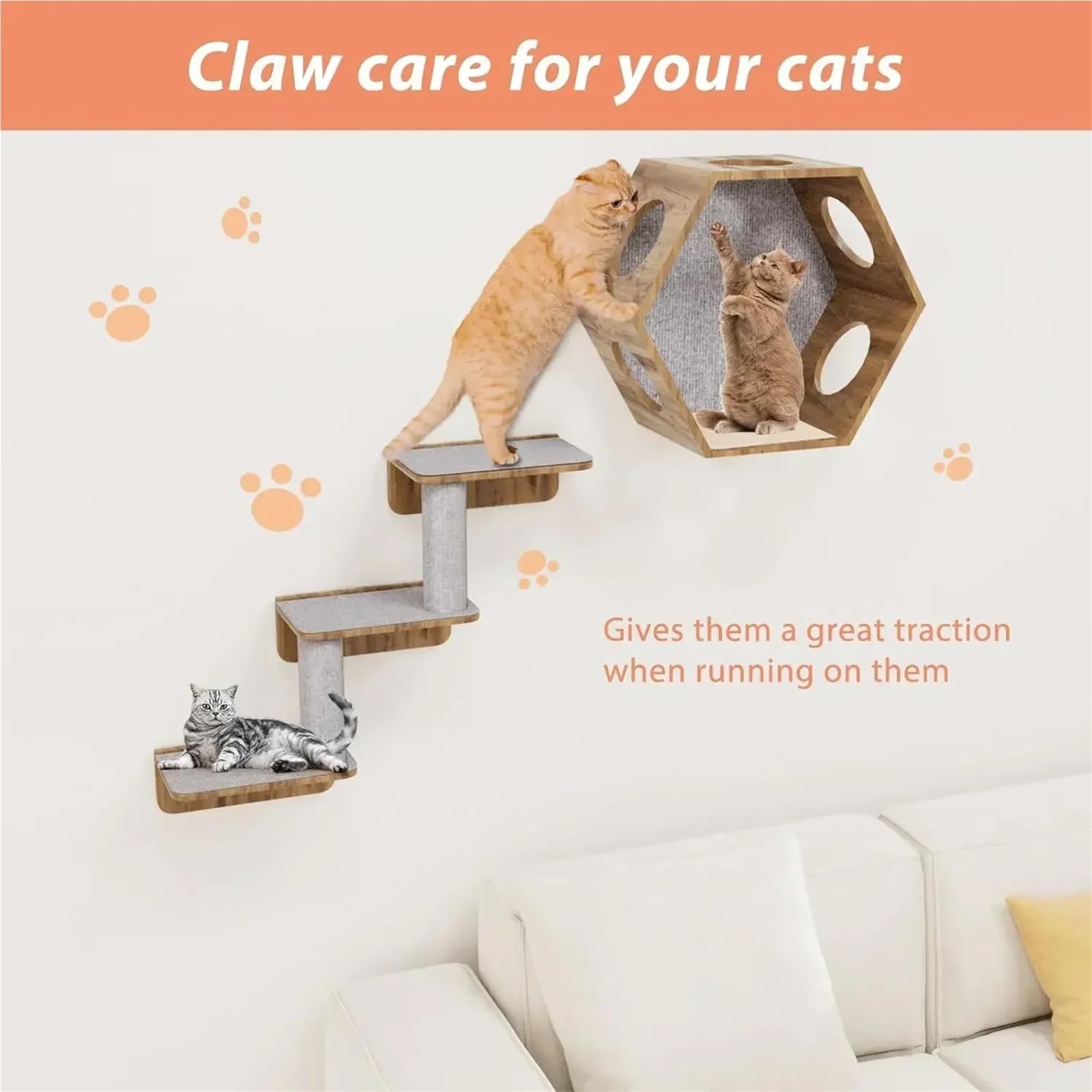 Protector Sofa Gatos Arañazo Rascador antigato for sofá, Cinta for rascar, artefacto de protección, Alfombra autoadhesiva, Tablero for Gatos, Juguetes(White,50x200cm)