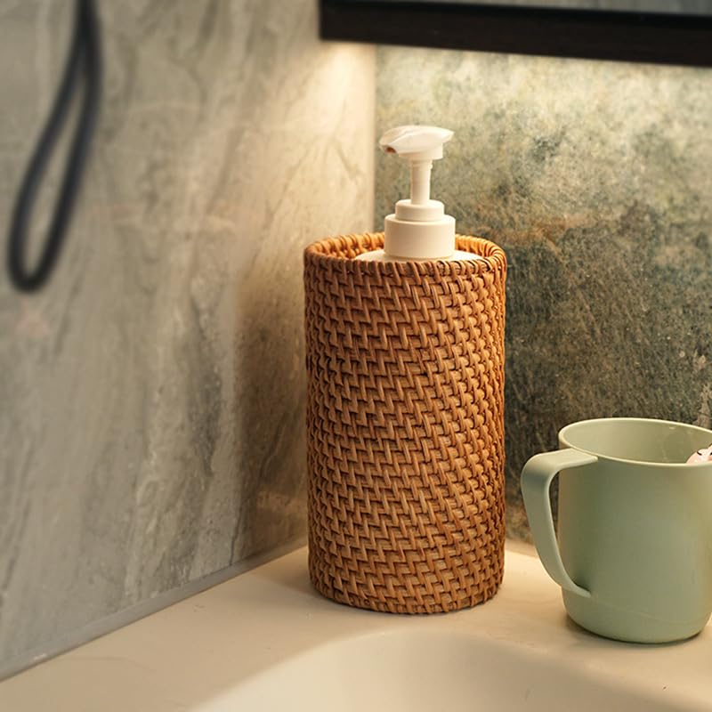 Hand-woven Basket Primary Colours Simple Retro Rattan Storage Boxes with Lids Jewelry Tea Set Storage Boxes Household Items (Q)