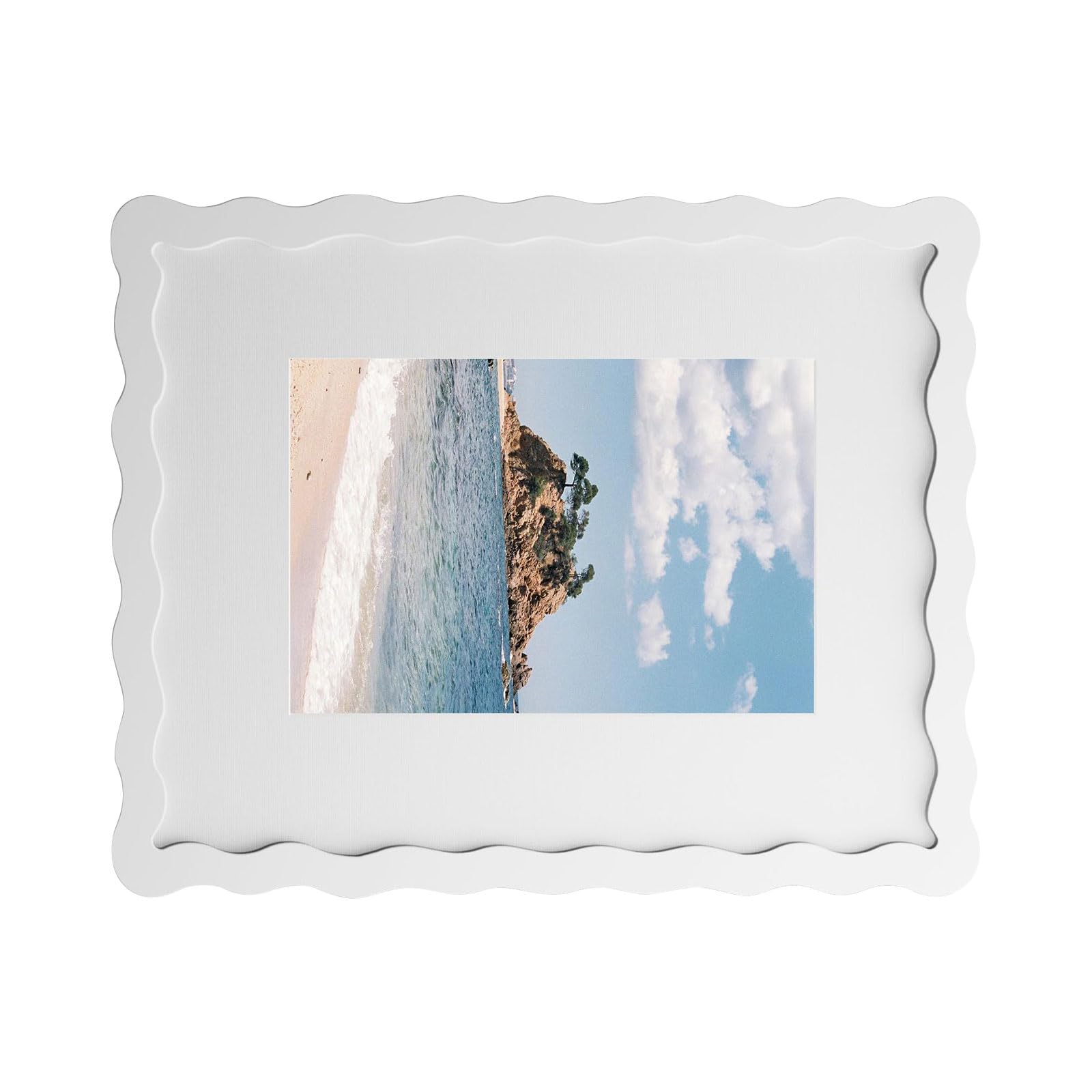 LXJLXD 8x10 Curved Picture Frame Built From Wood and Glass Perfect for Wall or Tabletop Decoration Wall Hanging Photo Frame