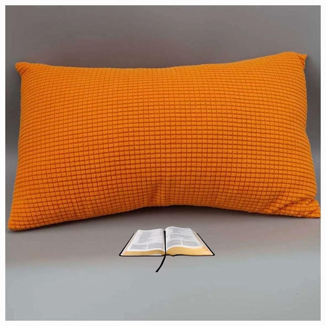 ZZDZW Stretch Throw Pillow Cases Rectangular,Extra Large Decorative Cushion Covers Cover,Corduroy Cushion Slipcover With Zipper Pillowcases For Sofa Couch Living Room(Orange,60x90 cm)