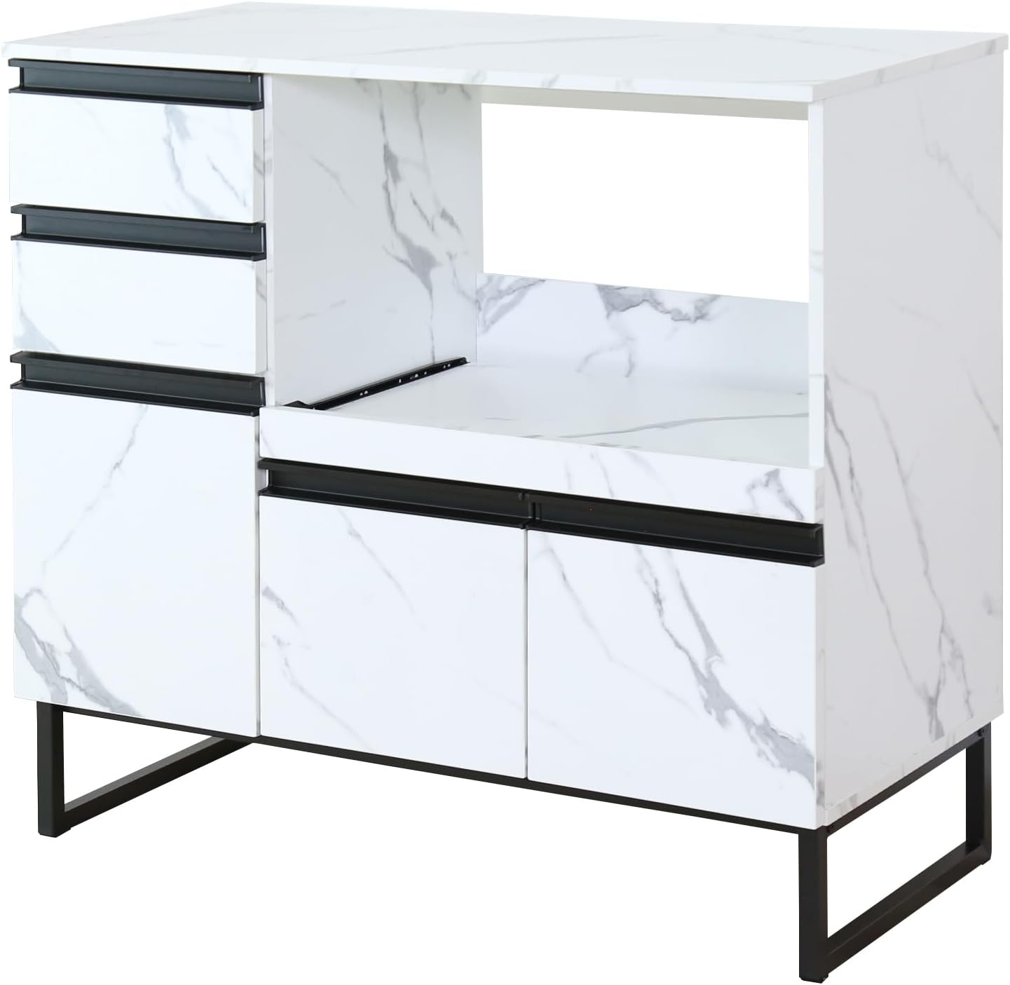 松田家具 キッチンボード ビット 幅約80cm 食器棚 コンパクト d4375