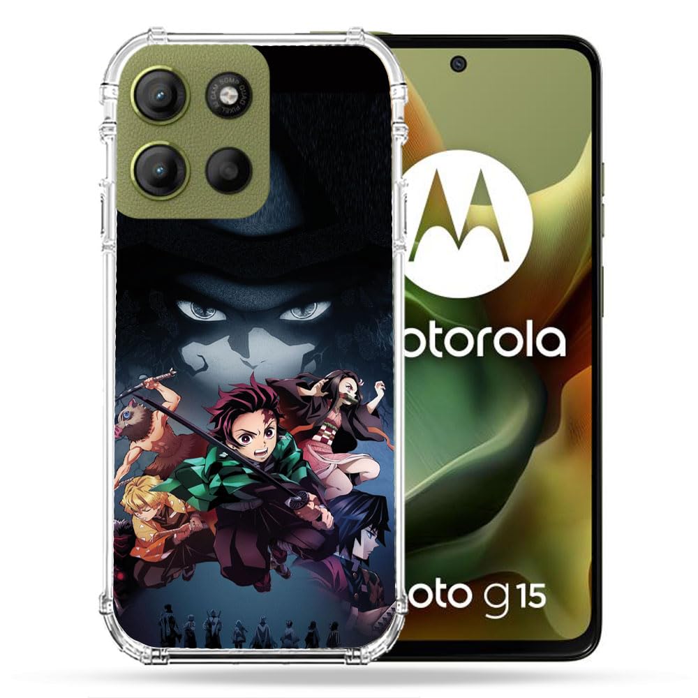 Cokitec Reinforced Case for Motorola G15 Manga Demon Slayer Black