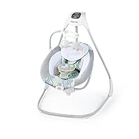 Vista 71 de Ingenuity 2-in-1 SimpleComfort Lightweight Compact 6-Speed Multi-Direction Baby Swing & Rocker, Vibrations & Nature Sounds, 0-9 Months 6-20 lbs