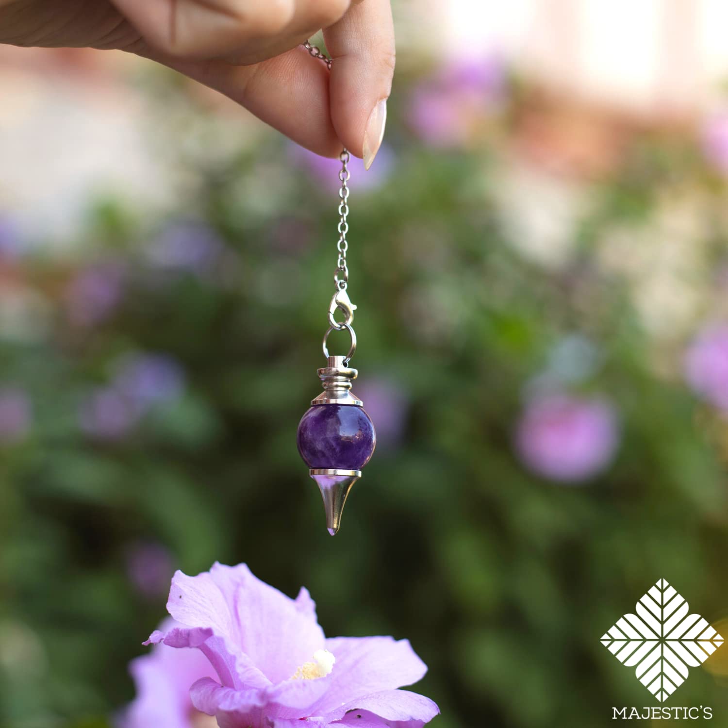 Pendule divinatoire de Radiesthésie en Améthyste, Cristal de Roche et Œil de Tigre – Pendules Sephoroton en Pierre Naturelle – 14 GR [𝐆𝐀𝐑𝐀𝐍𝐓𝐈𝐄 𝐀 𝐕𝐈𝐄]
