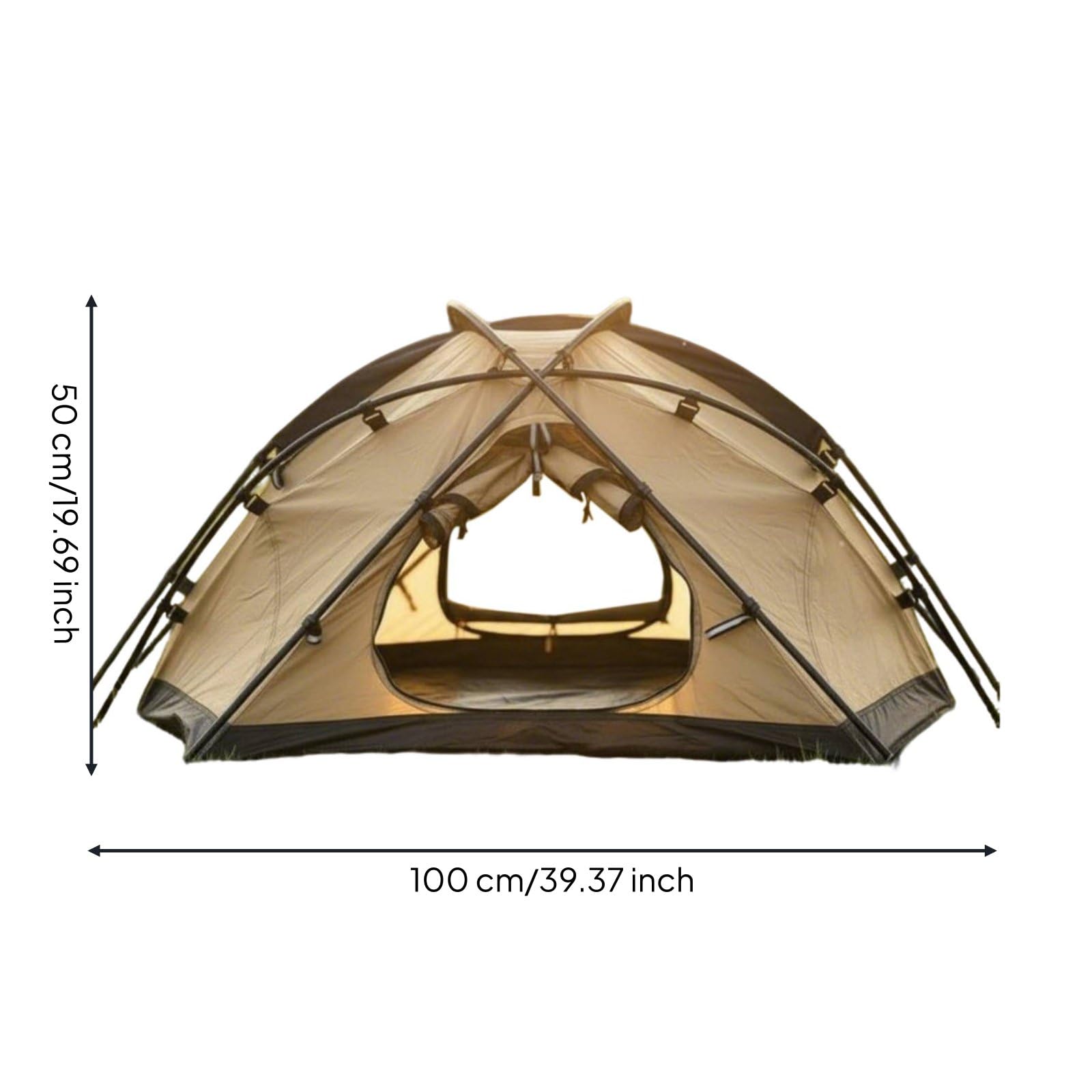 Faltbares Haustierzelt Wasserdicht Tragbares Hundezelt Tragbar und Leicht Outdoor Tiergehege für Camping, Reisen, Strand, Braun
