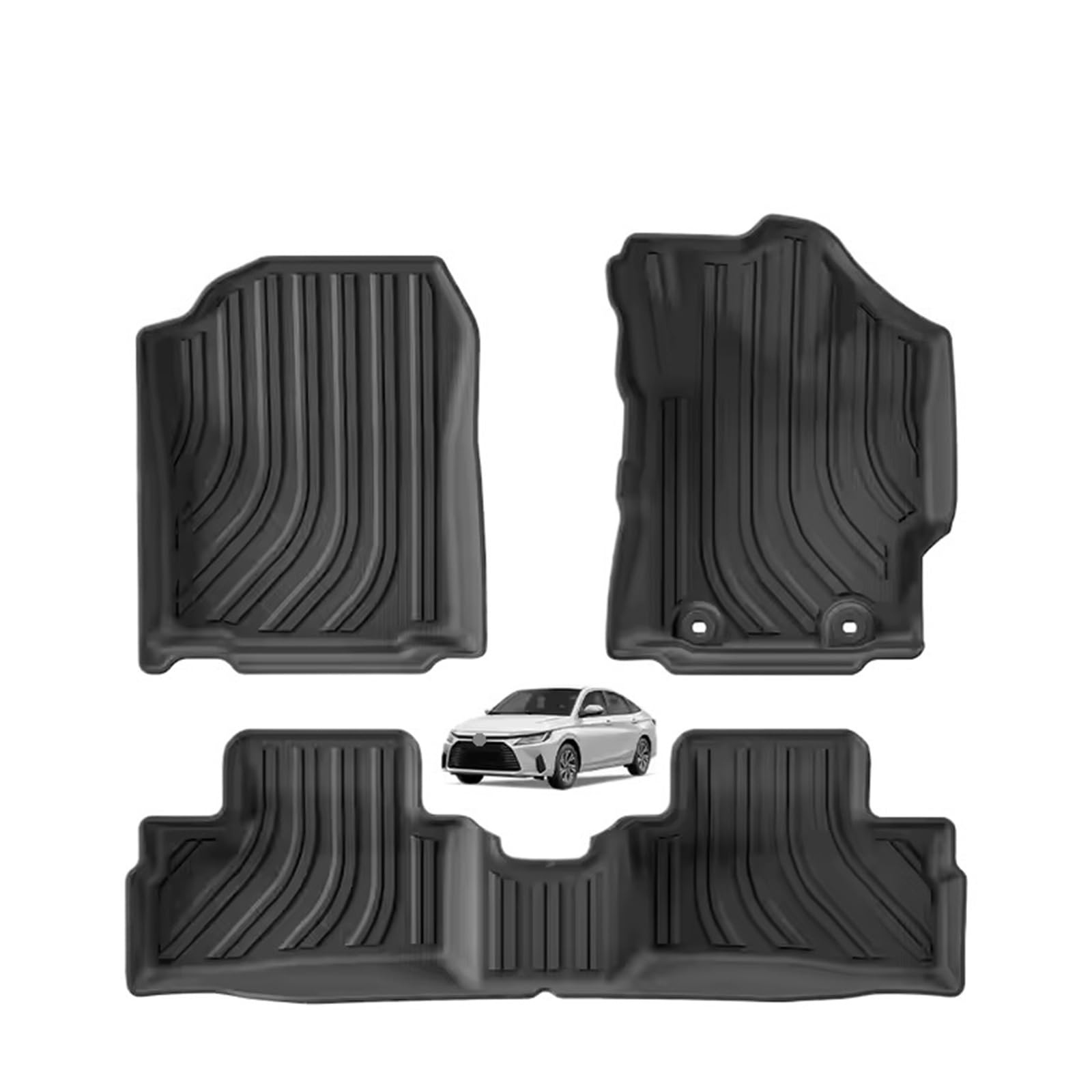 Custom TPE 3D Car Floor Mat Compatible with Toyota Yaris 4th 2019-2025 RHD LHD Fuel Waterproof Non-Slip Car — view 2