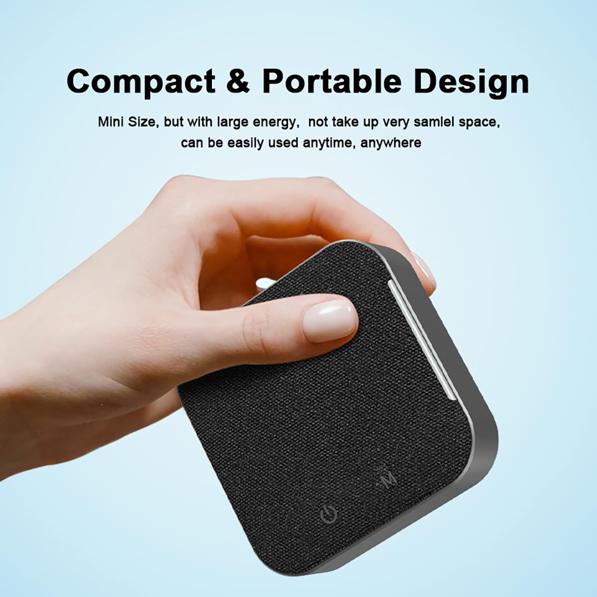 eppfun Altoparlante per Conferenze Bluetooth, con 4 microfoni cancellazione del rumore, Compatibile con Zoom, Teams, Skype, Home Office