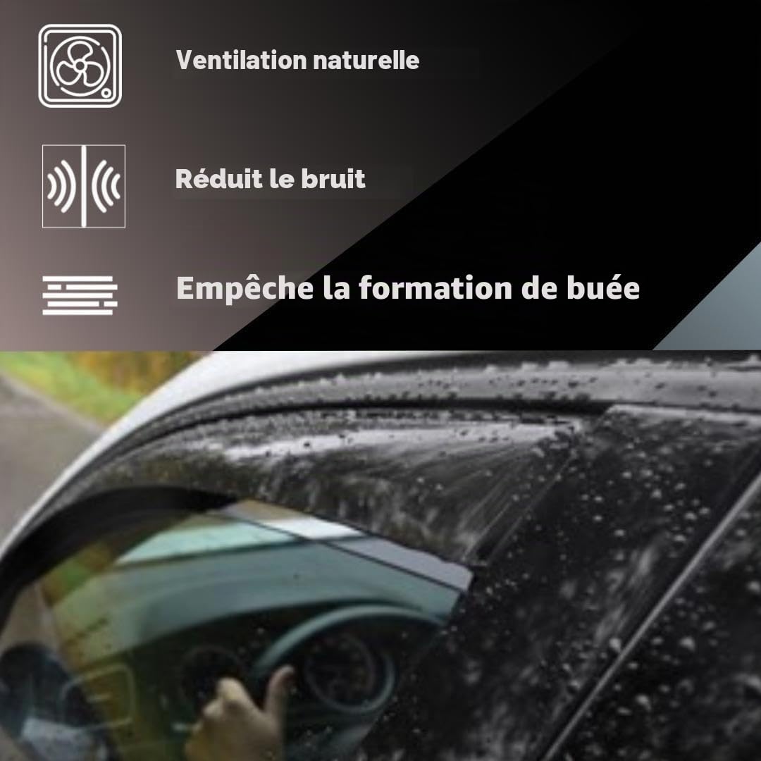 Déflecteurs compatibles avec Renault Twingo I 1993-2007 - Verre Acrylique Durable - Déflecteurs Avant fumés pour fenêtres - Installation intérieure - 2 unités