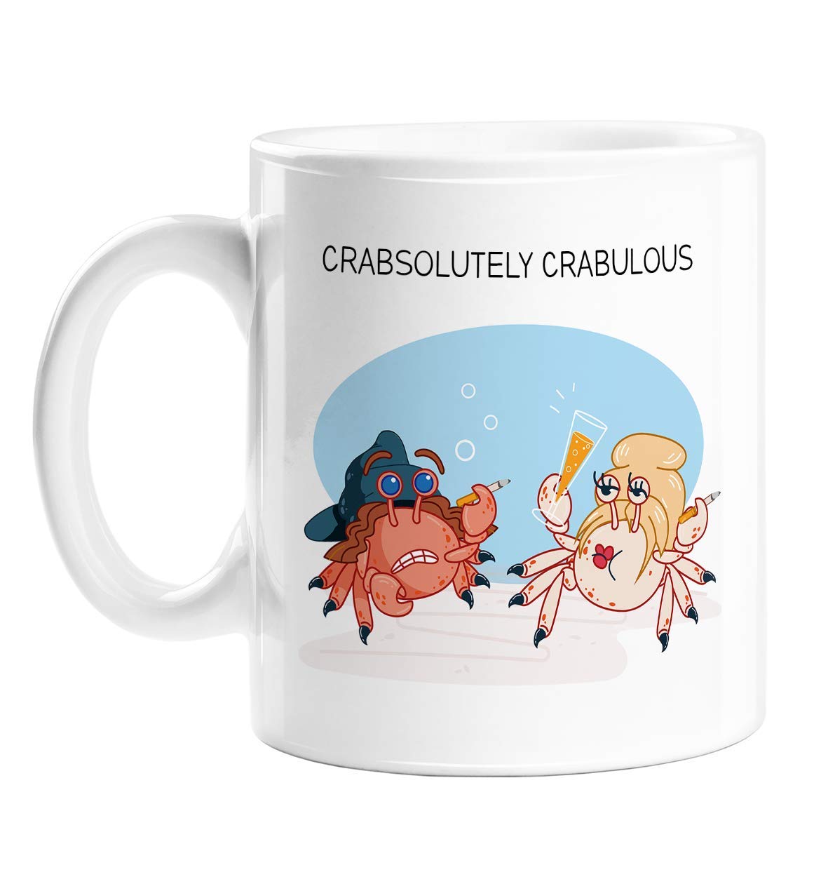 Crabsolutely Crabulous Mug | Funny Absolutely Fabulous Crab Pun Mug, Crabs Dressed As Patsy and Edina, Fabulous Crabs, Housewarming
