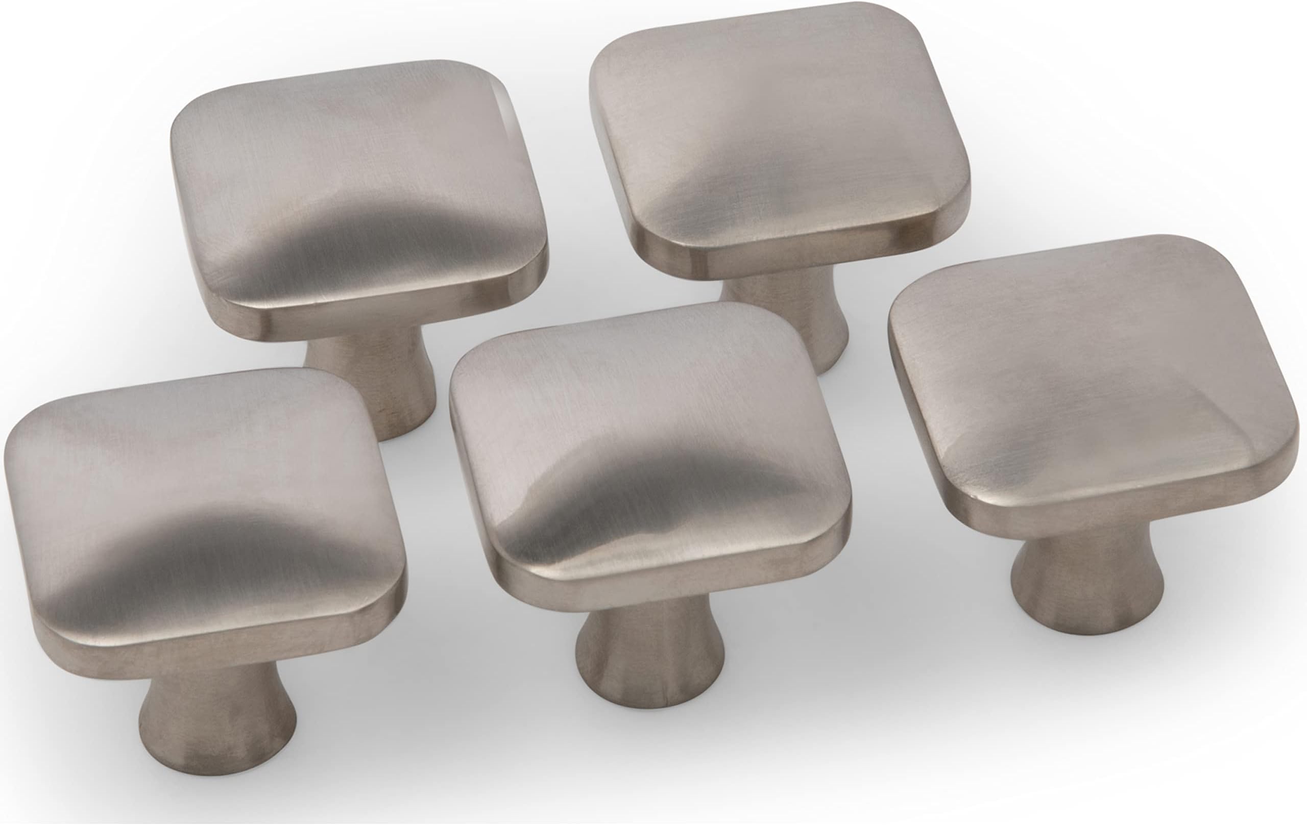 Aviano Hardware| 5 Pack Cabinet Pull Set | Drawer Pulls | Modern and Sleek Cabinet Hardware Knobs (Nickel, 5 Pack)
