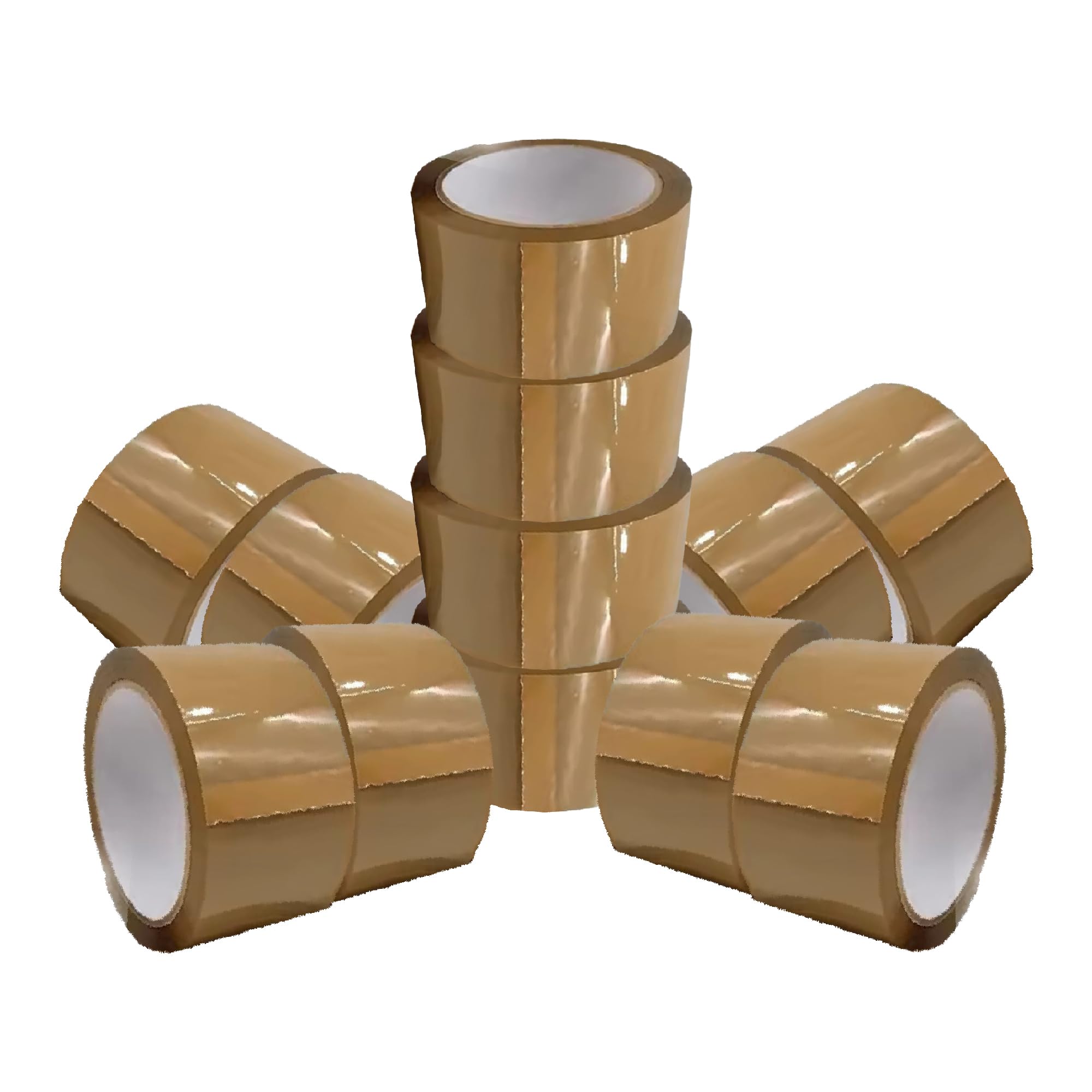 1ABOVE Brown Packing Tape 48mm x 66m (12 Rolls) — Heavy Duty 54 Microns | Strong Brown Parcel Tape for Boxes, Moving, Packaging & Shipping