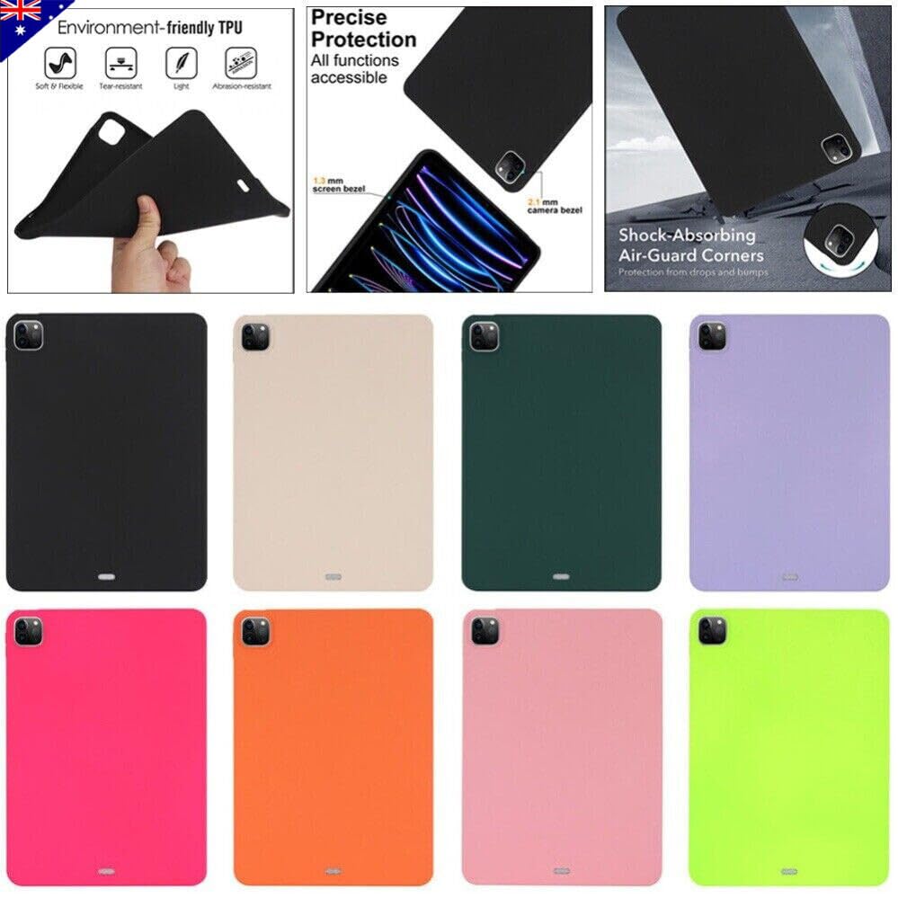 Coque antichoc iPad Pro 11 2024 silicone vert pour éviter les rayures