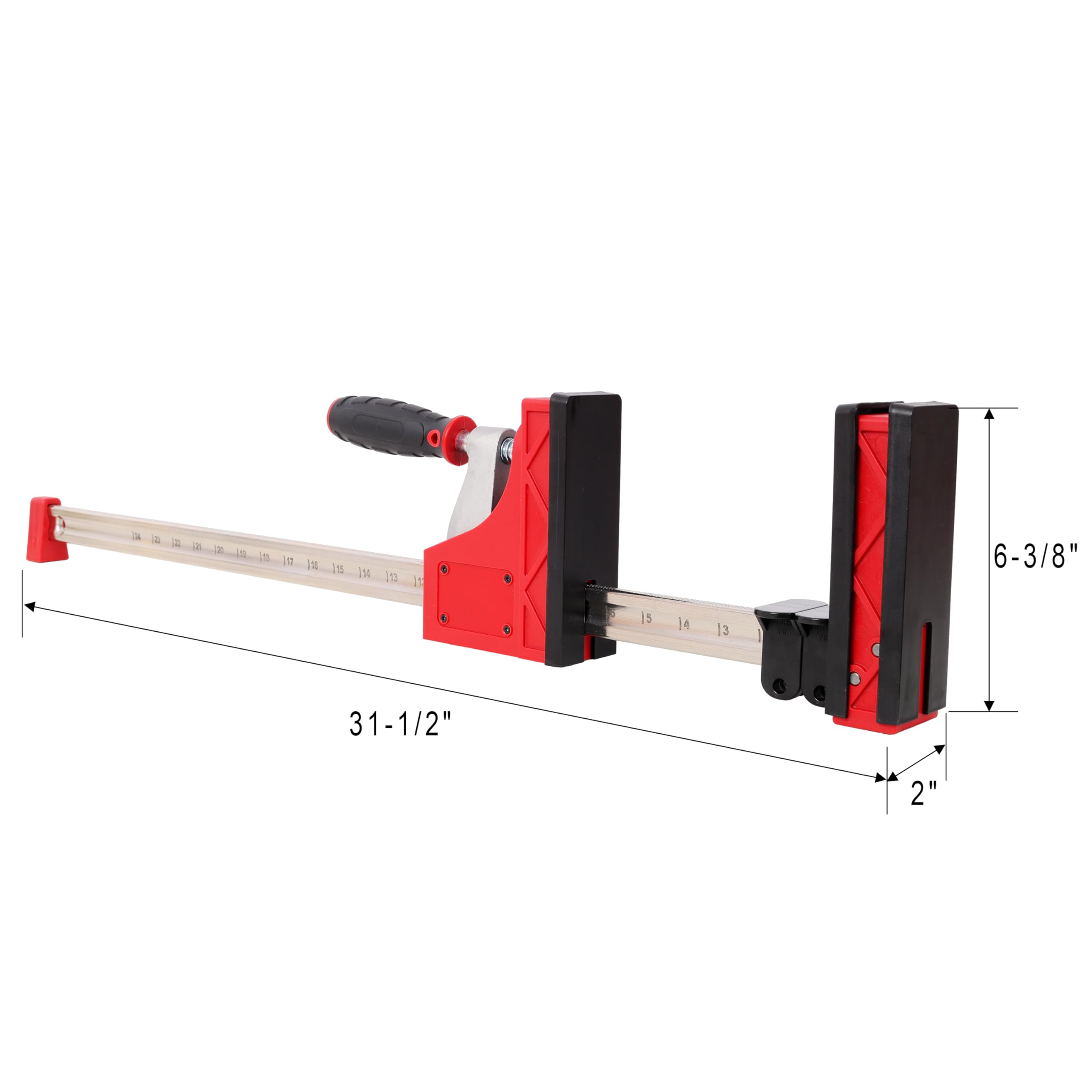 Kit di morsetti paralleli, set di 12 strumenti per falegnameria, morsetti paralleli da 61 cm, 2 morsetti paralleli da 40 cm, 2 pezzi, 4 pezzi per cani da banco da 5 cm, 4 blocchi per incorniciatura