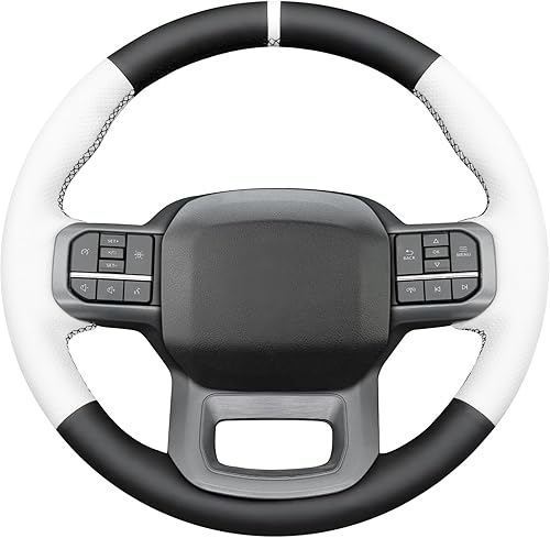 Miniatura 129 de MEWANT Hand Stitched Car Steering Wheel Wrap Cover for Ford F-150 2021-2023 / F-150 Lightning 2022-2023 Steering Wheel Accessories